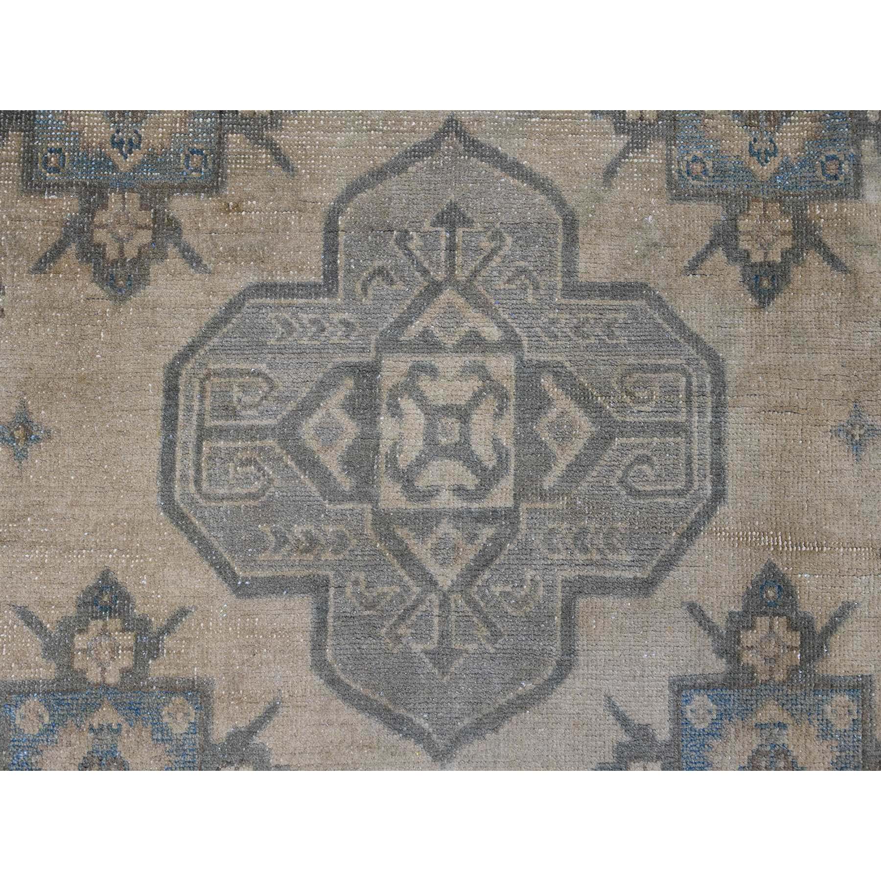 8'x9'10" Coffee Brown, Overdyed Kazak with Geometric Leaf Pattern, 100% Wool, Hand Knotted, Oriental Rug Sh20400