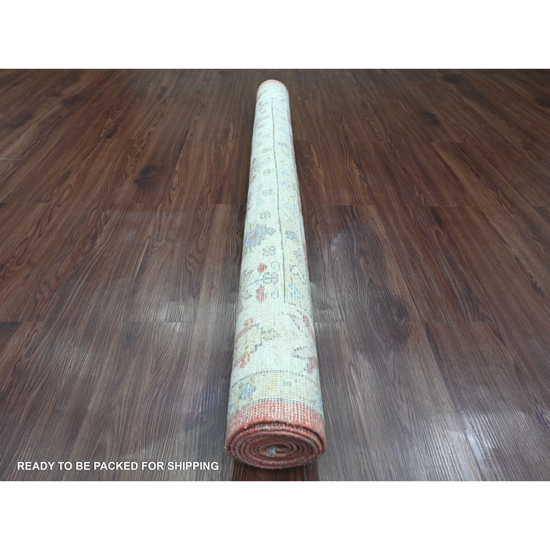 5'x6'10" Prismatic Red, Hand Knotted, Afghan Angora Oushak with Cypress and Willow Tree Design, Vegetable Dyes, 100% Wool, Oriental Rug Sh20413