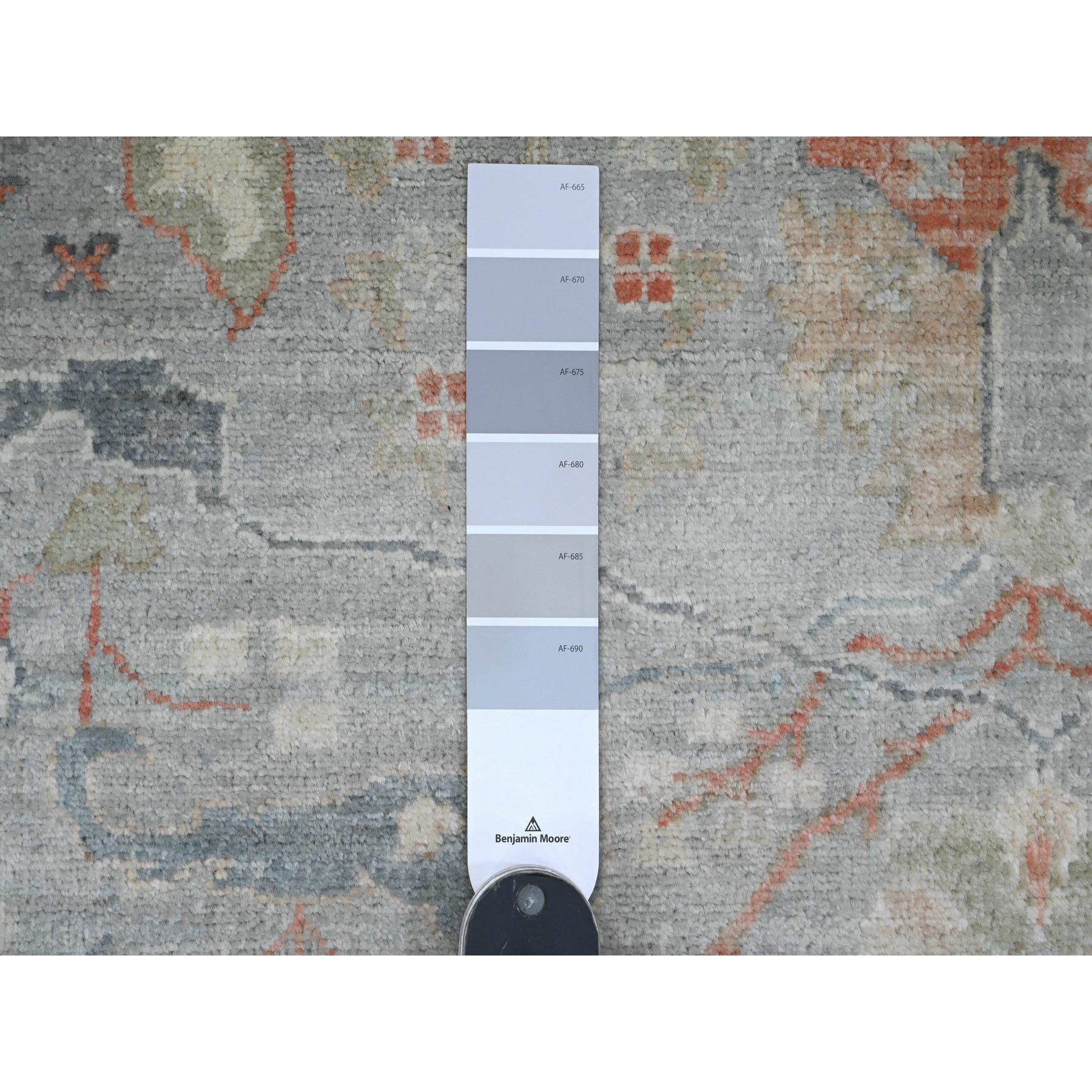 8'1"x9'10" Medium Gray, Peshawar with Bijar Garus Design, Hand Knotted, High Mountain Wool, Vegetable Dyes, Densely Woven, Oriental Rug Sh20465