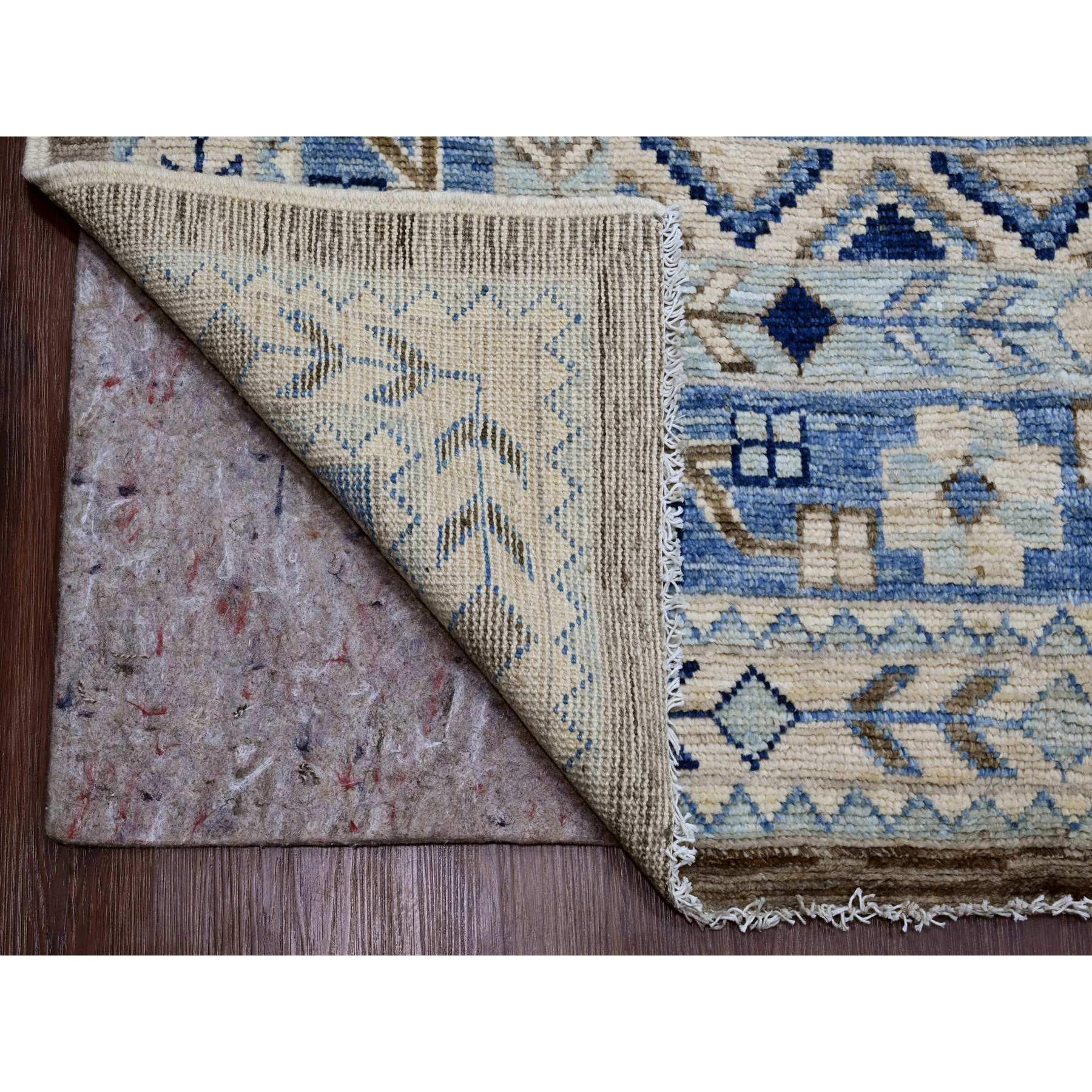 10'x14' Coffee Brown, Afghan Peshawar with Anatolian Village Inspired Design, Hand Knotted, High Mountain Wool, Oriental Rug Sh20467