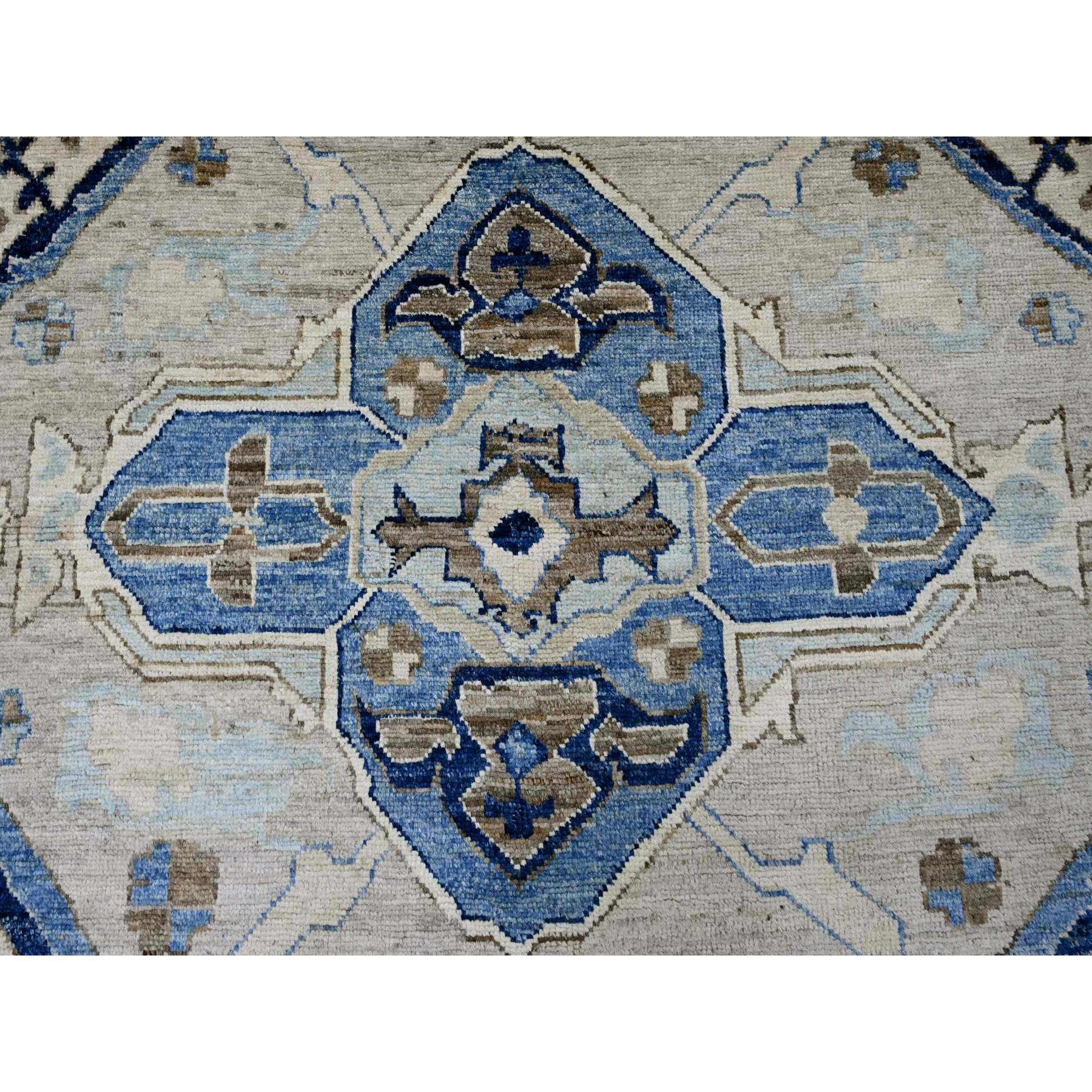 10'x14' Coffee Brown, Afghan Peshawar with Anatolian Village Inspired Design, Hand Knotted, High Mountain Wool, Oriental Rug Sh20467