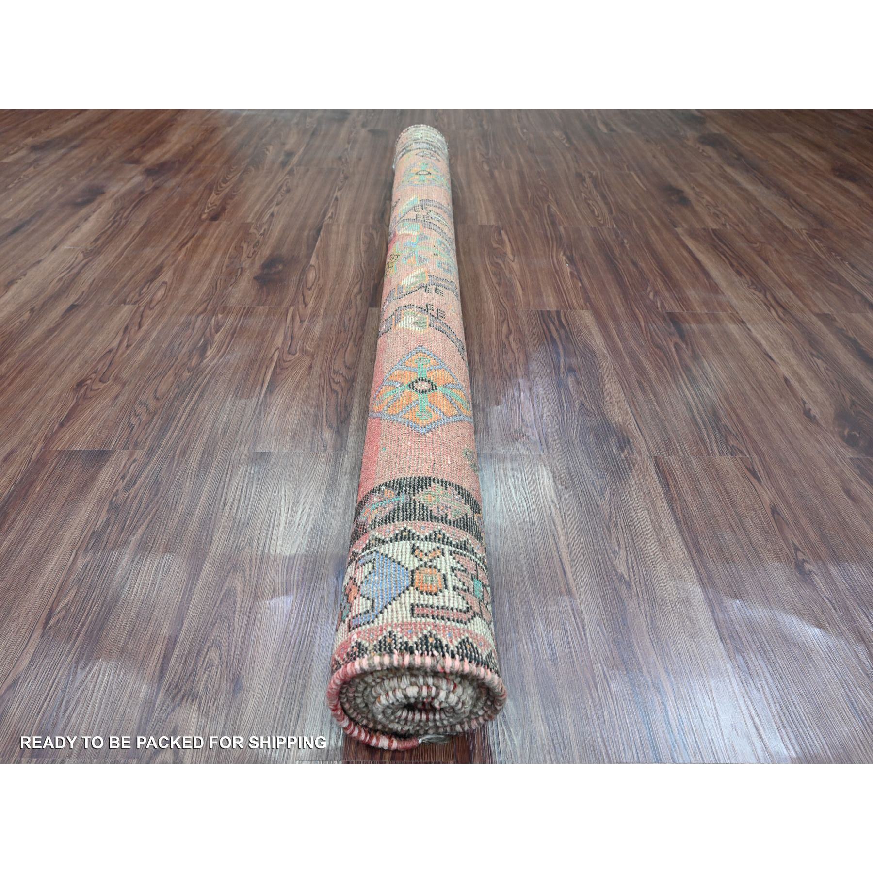 5'6"x8'7" Rose Red, Vintage Persian Shiraz with Deer and Bird Figurines, Excellent Condition, Clean, Evenly Worn, Pure Wool, Hand Knotted, Oriental Rug Sh20521
