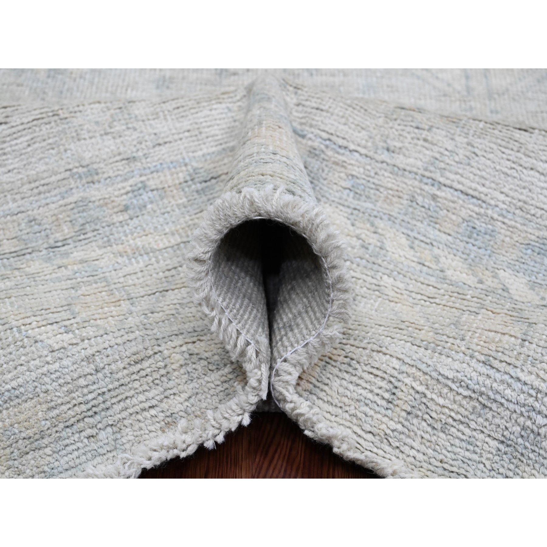 8'x9'8" Cloud Gray, Anatolian Village Inspired Design with Washed Out Colors, Hand Knotted, High Mountain Wool, Oriental Rug Sh20539