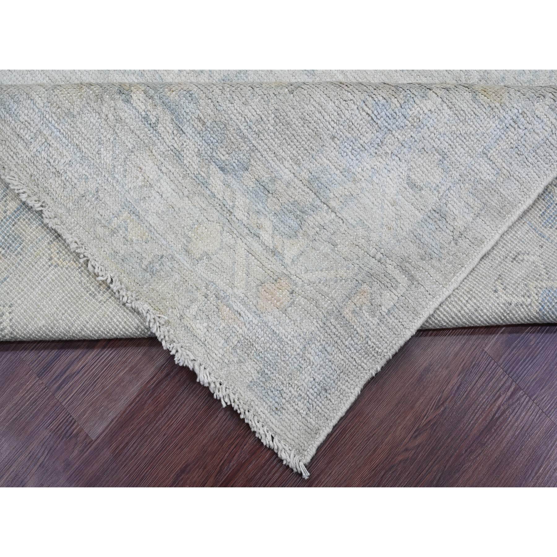 8'x9'8" Cloud Gray, Anatolian Village Inspired Design with Washed Out Colors, Hand Knotted, High Mountain Wool, Oriental Rug Sh20539