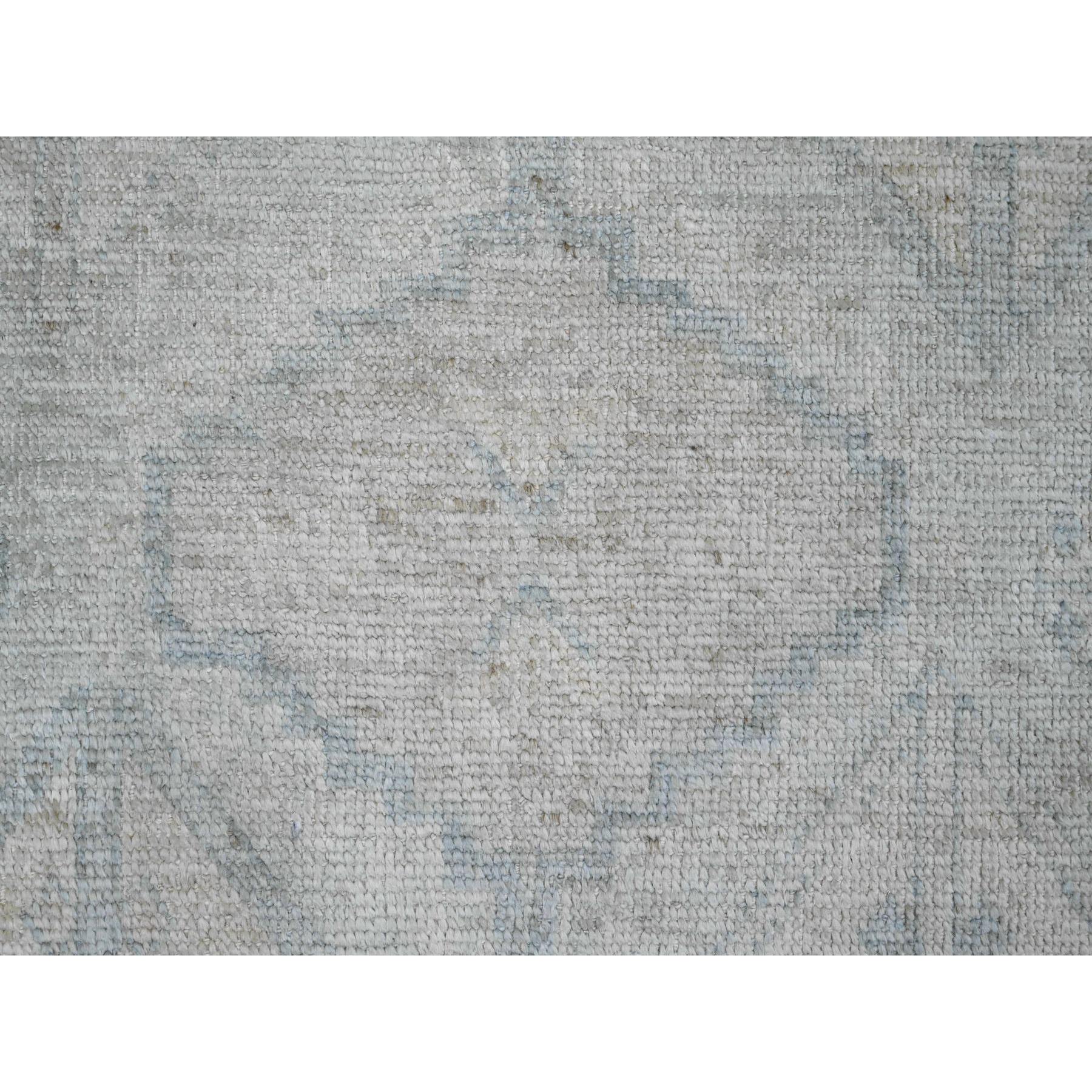 8'x9'8" Cloud Gray, Anatolian Village Inspired Design with Washed Out Colors, Hand Knotted, High Mountain Wool, Oriental Rug Sh20539