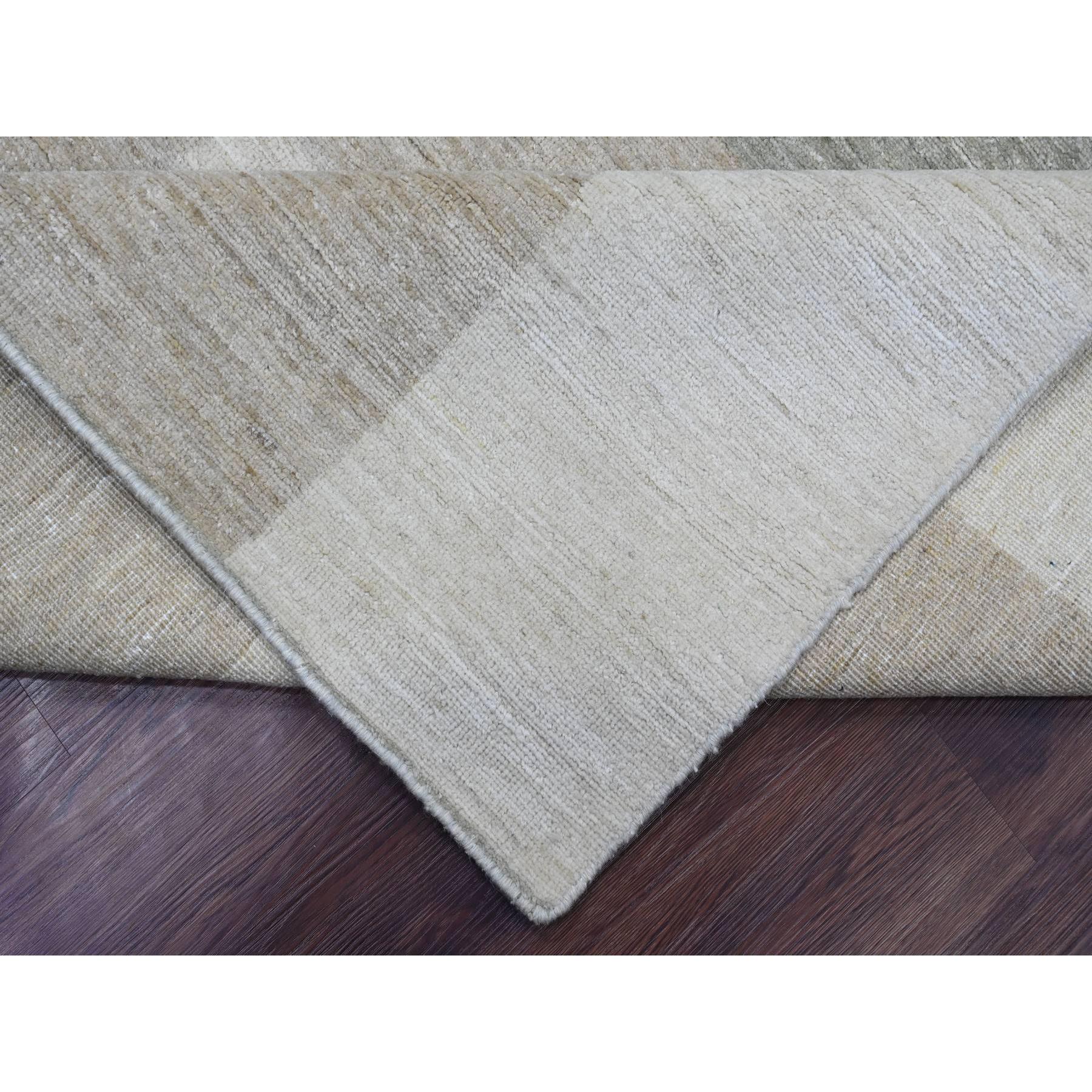 8'9"x11'6" Shades of Gray, Bauhaus Inspired Design, Geometric and Line Pattern, Hand Knotted, 100% Wool, Oriental Rug Sh20540