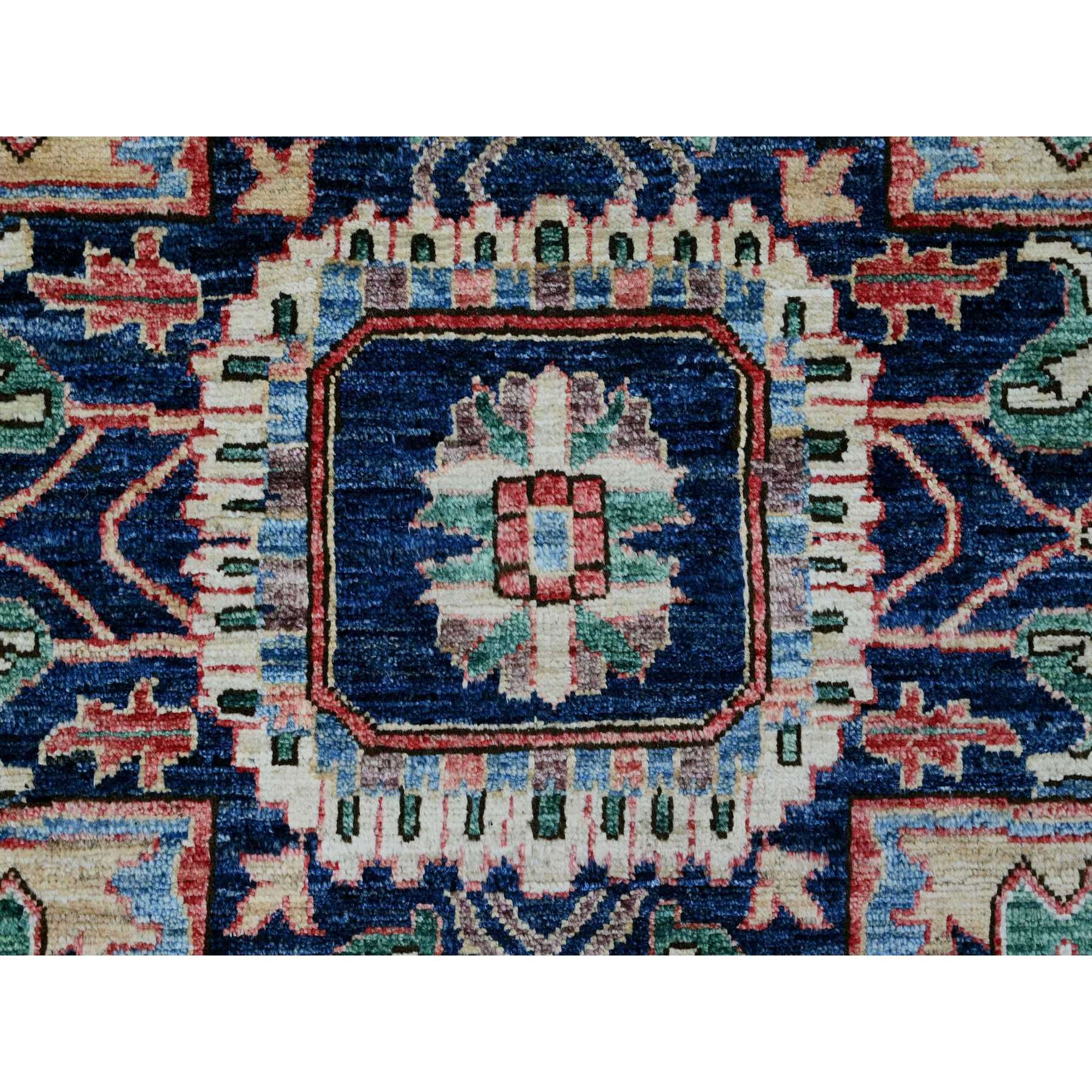 8'10"x11'8" Chiffon White with Blush Red, Peshawar Heriz Design, Fine Ghazni Wool, Hand Knotted, Vegetable Dyes, Oriental Rug Sh20624