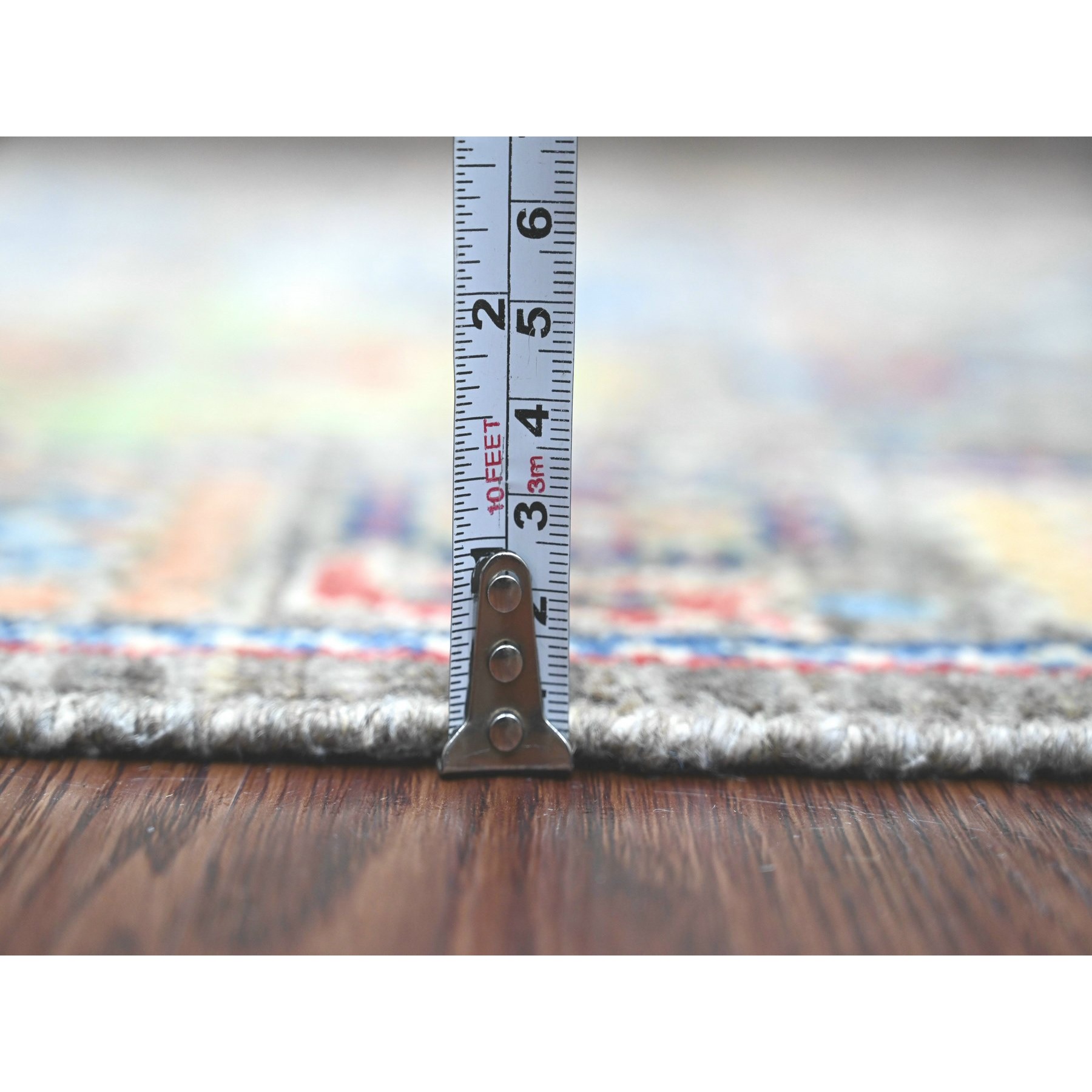 3'1"x5'3" Nevada Gray, Aryana Grade, Peshawar with Ziegler Mahal All Over Design, High Mountain Wool, Vegetable Dyes, Hand Knotted, Oriental Rug Sh20631