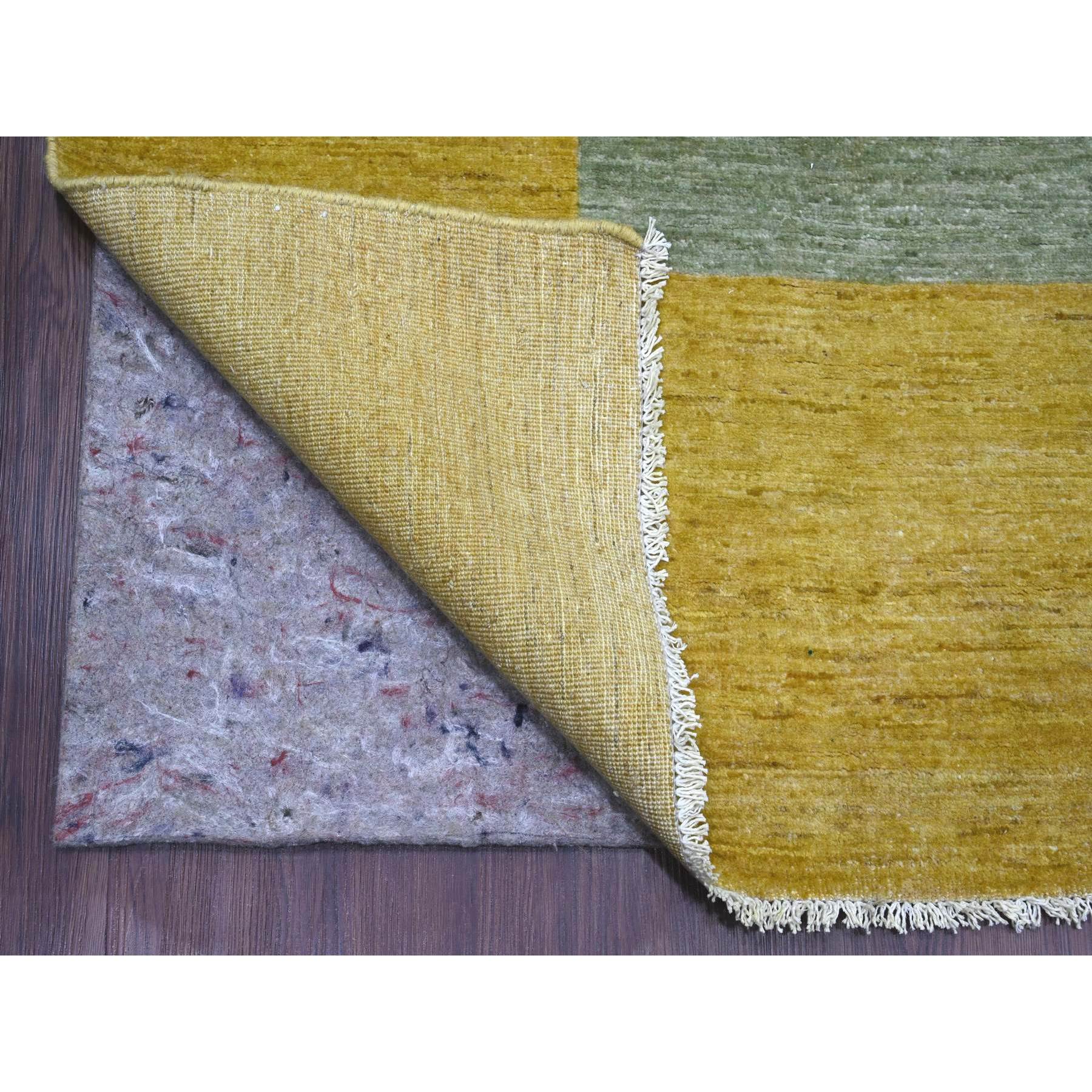 9'1"x12'5" Sage Green, Chinese Art Deco Inspired Peshawar, Hand Knotted, Natural Dyes, 100% Wool, Oriental Rug Sh20655