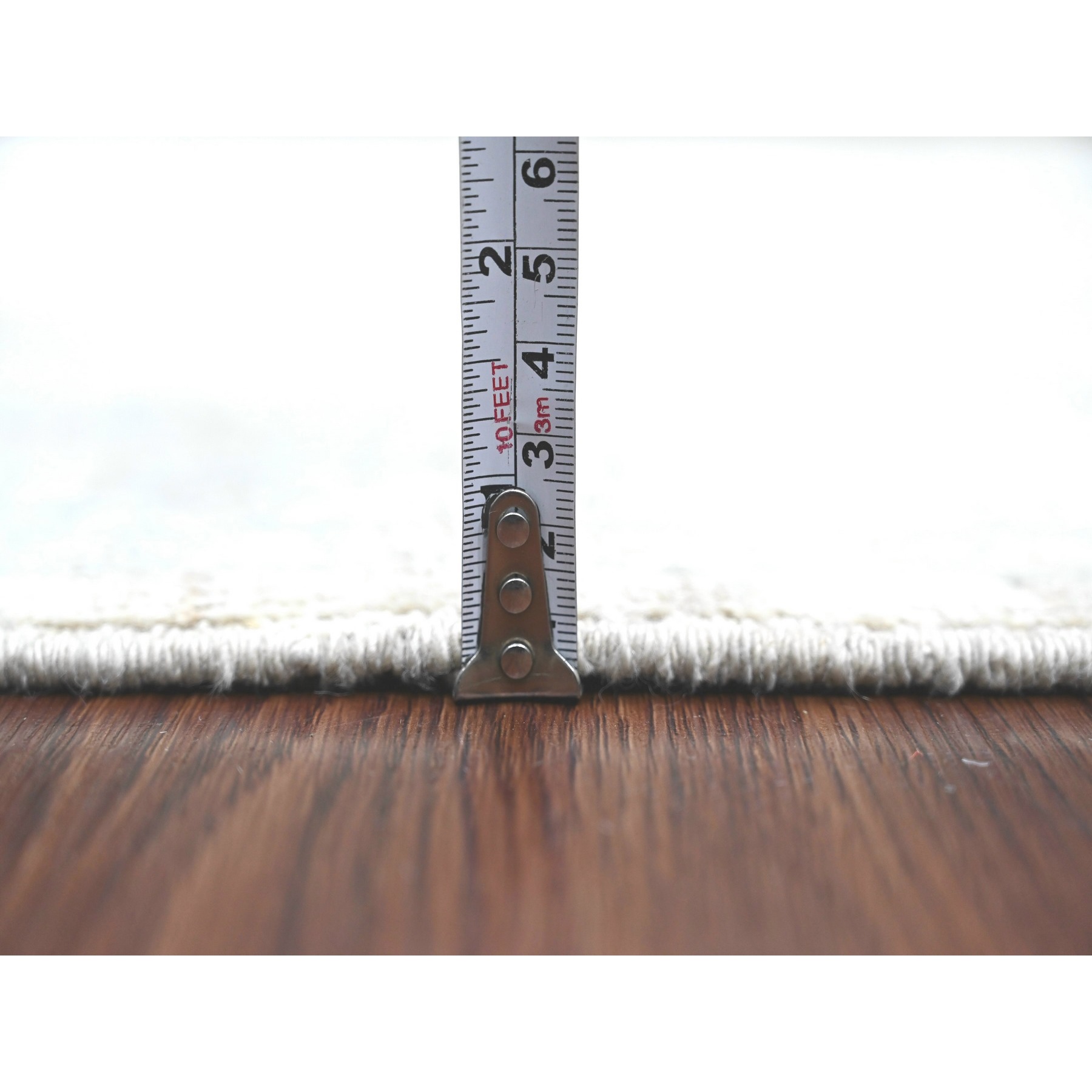 2'10"x11'7" Pastel Gray, Washed Out Peshawar with Ziegler Mahal Design, Hand Knotted, High Mountain Wool, Densely Woven, Runner, Oriental Rug Sh20673