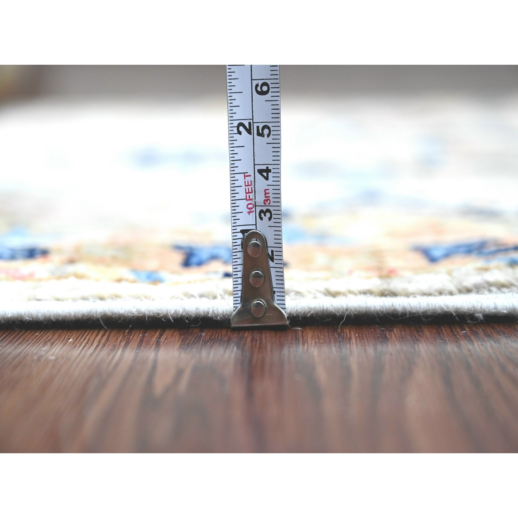2'6"x5'9" Medium Gray, Aryana Grade, All Over Caucasian Gul Motifs, Vegetable Dyes, High Mountain Wool, Hand Knotted, Runner, Oriental Rug Sh20676