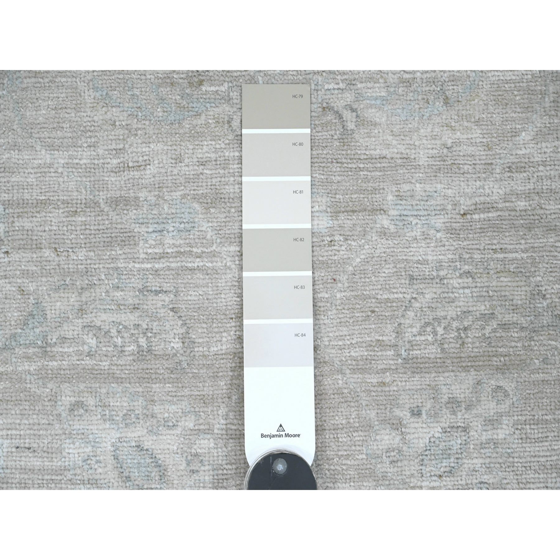 2'8"x14'2" Dark Vanilla Brown, Washed Out Peshawar with All Over Leaf Design, Veggie Dyes, Pure Wool, Hand Knotted, XL Runner, Oriental Rug Sh20689