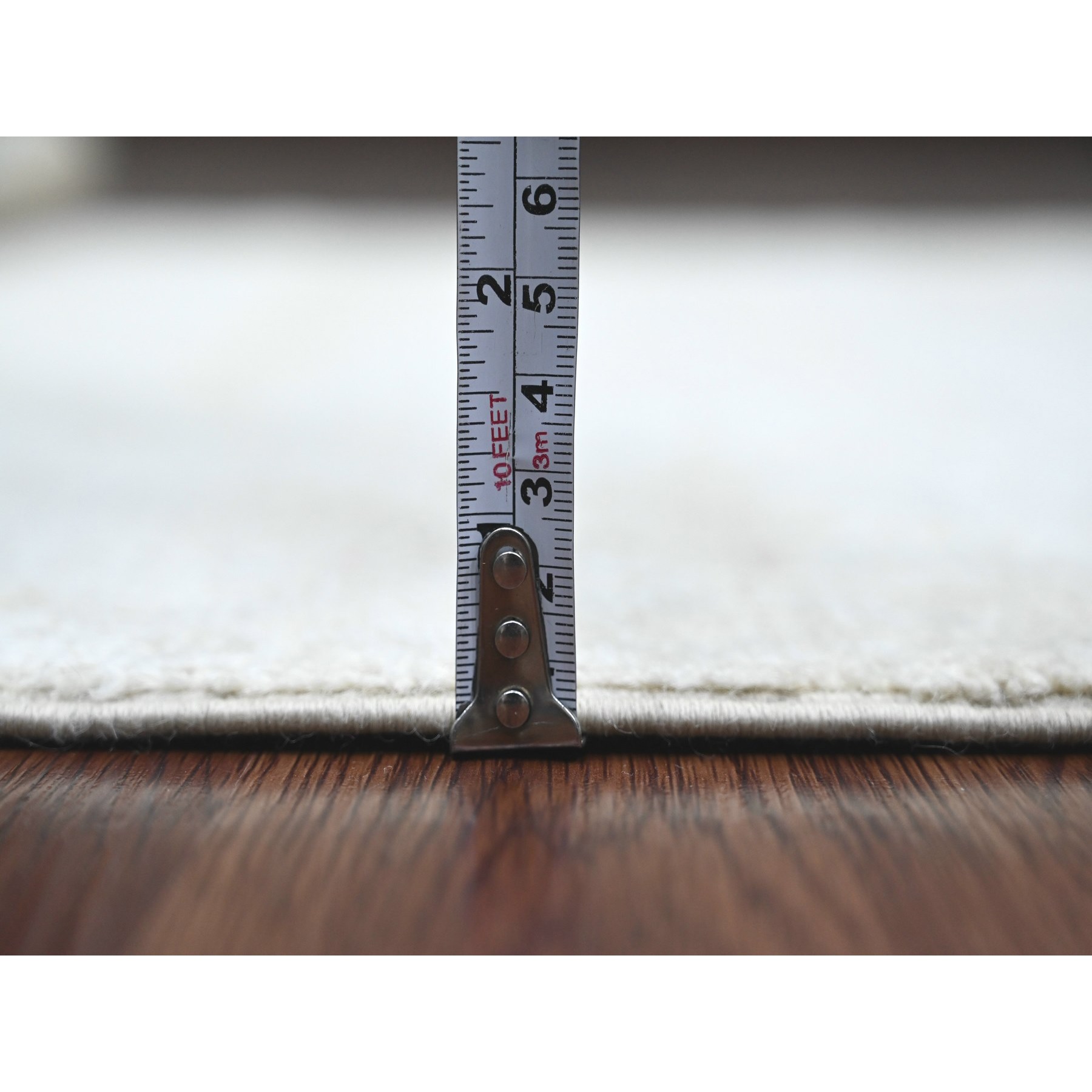 4'x6' Cloud Gray, Afghan Angora Oushak with Faded Leaf Design, Hand Knotted, Vegetable Dyes, 100% Wool, Oriental Rug Sh20766