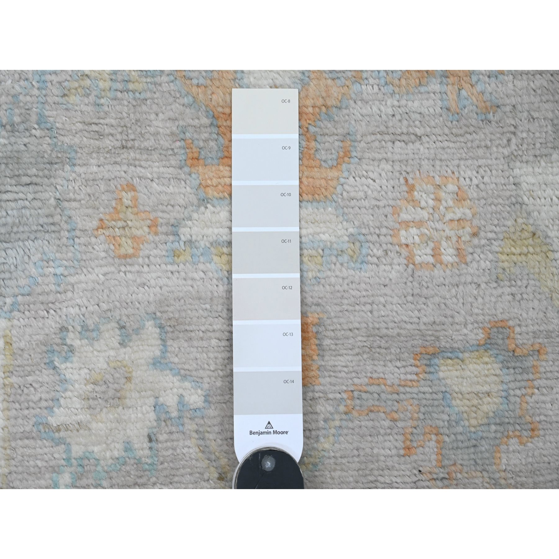 2'10"x4'9" Oyster Gray, Afghan Angora Oushak with All Over Pattern, Hand Knotted, Natural Dyes, 100% Wool, Oriental Rug Sh20805