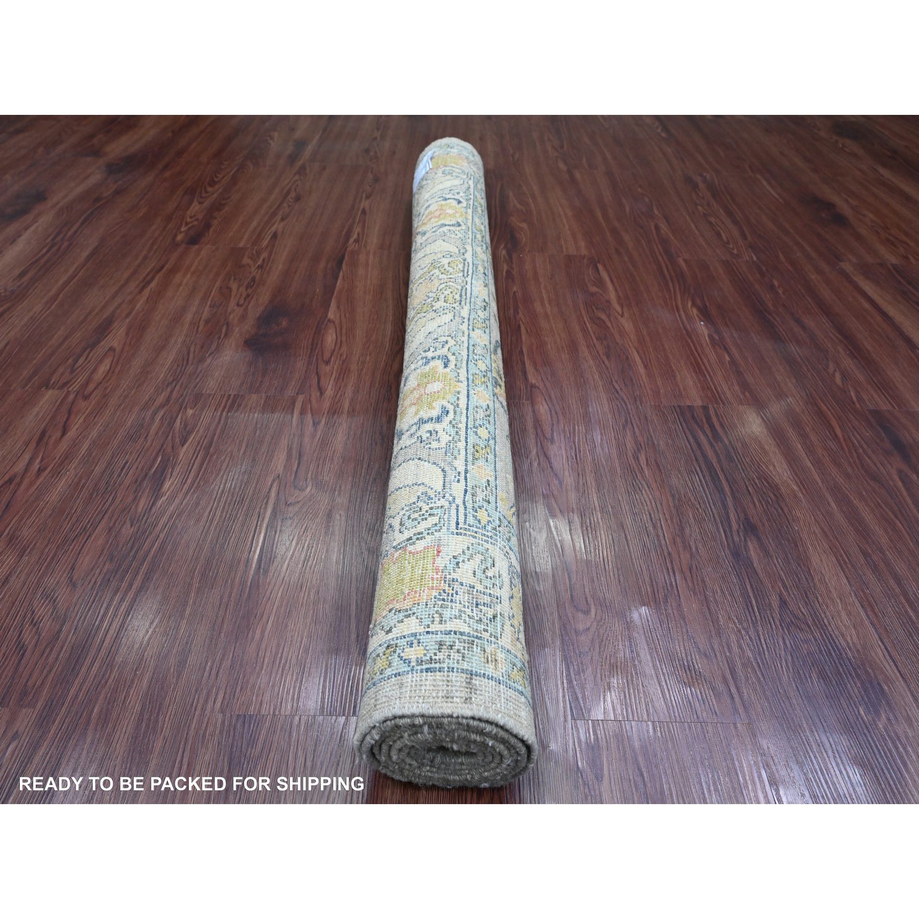 4'x6'1" Fossil Gray, Aryana Collection, Bijar Garus Design, Peshawar, Hand Knotted, High Mountain Wool, Vegetable Dyes, Oriental Rug Sh20820g