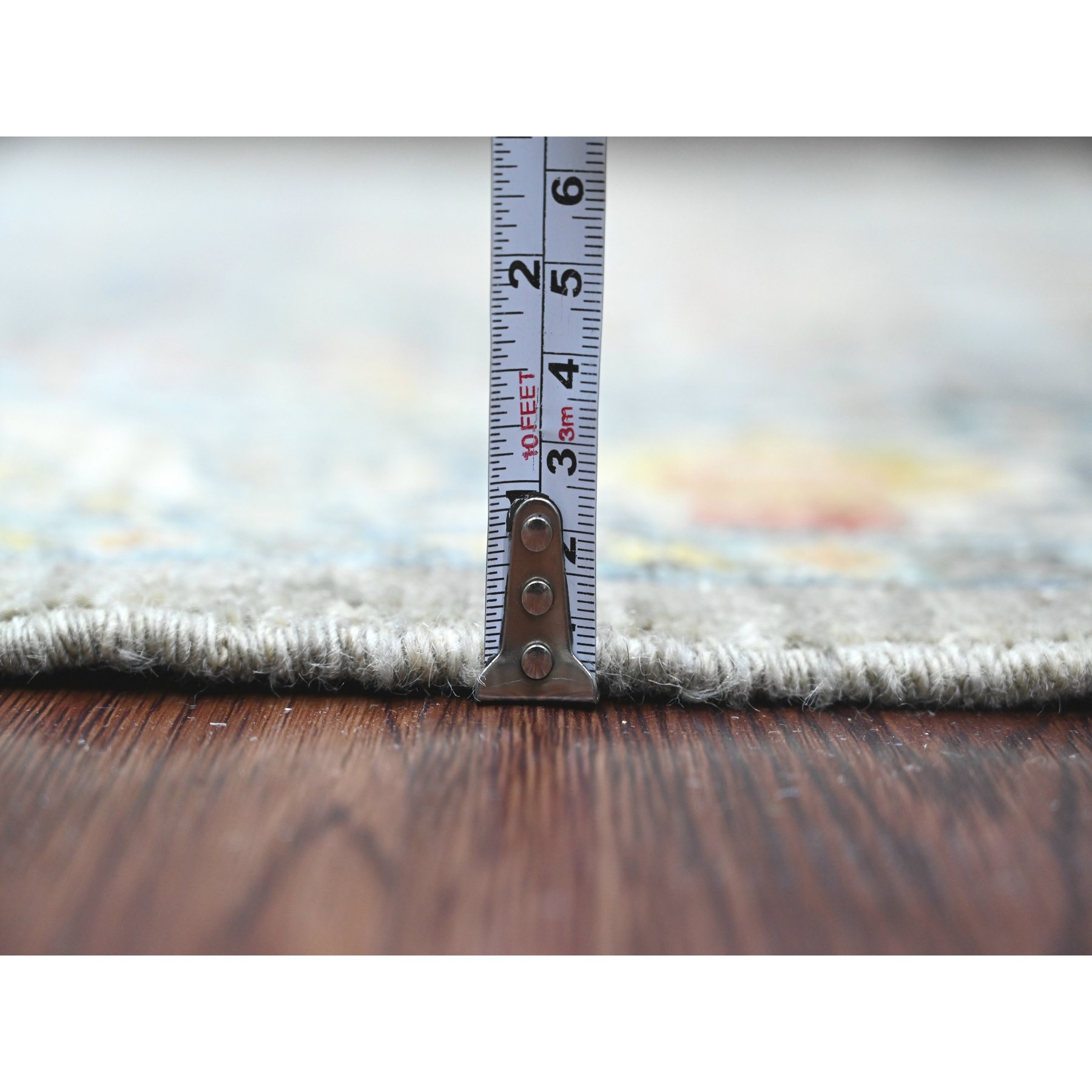 4'x6'1" Fossil Gray, Aryana Collection, Bijar Garus Design, Peshawar, Hand Knotted, High Mountain Wool, Vegetable Dyes, Oriental Rug Sh20820g