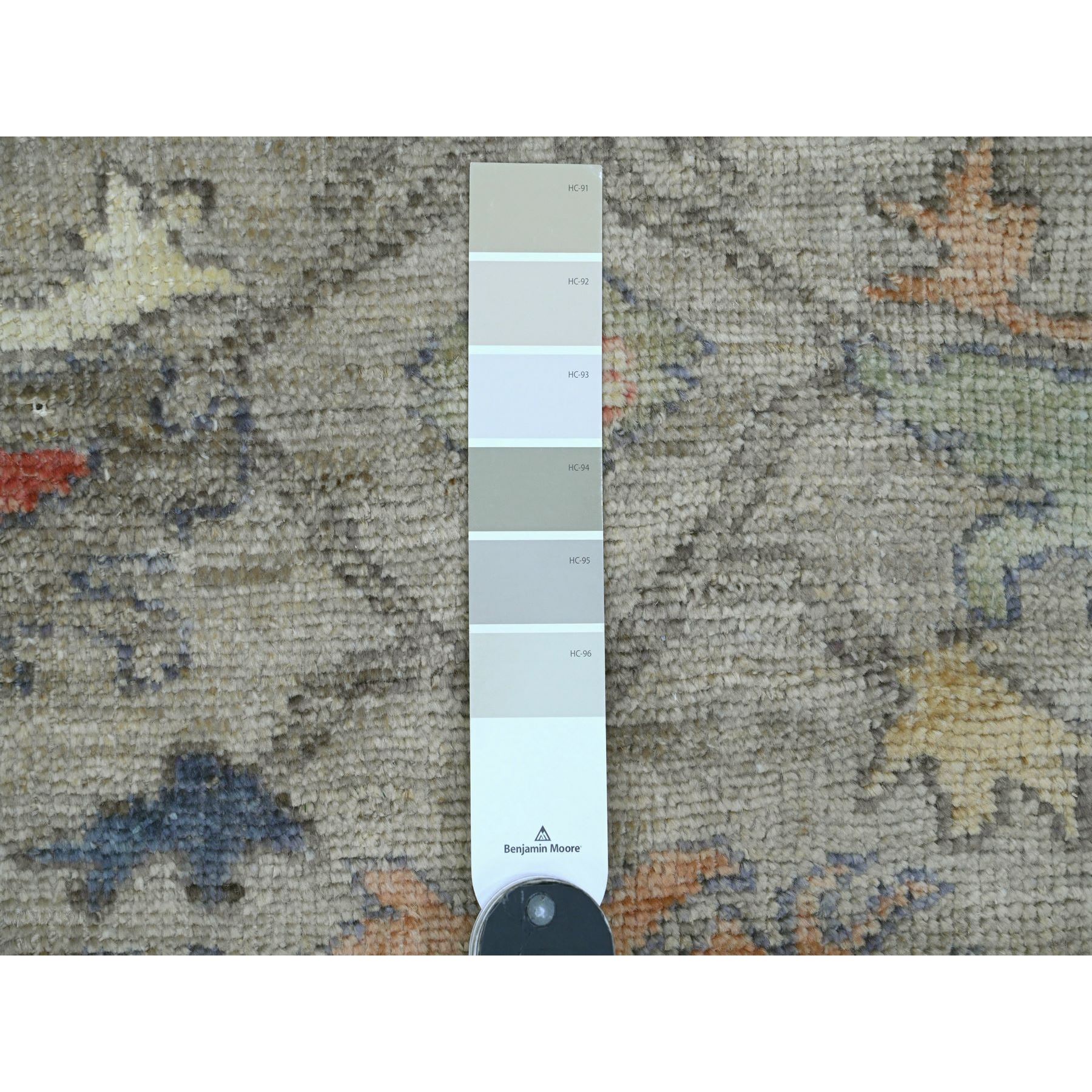 8'6"x11'2" Khaki Brown, 100% Wool, Afghan Angora Oushak with All Over Pattern, Hand Knotted, Vegetable Dyes, Oriental Rug Sh20842