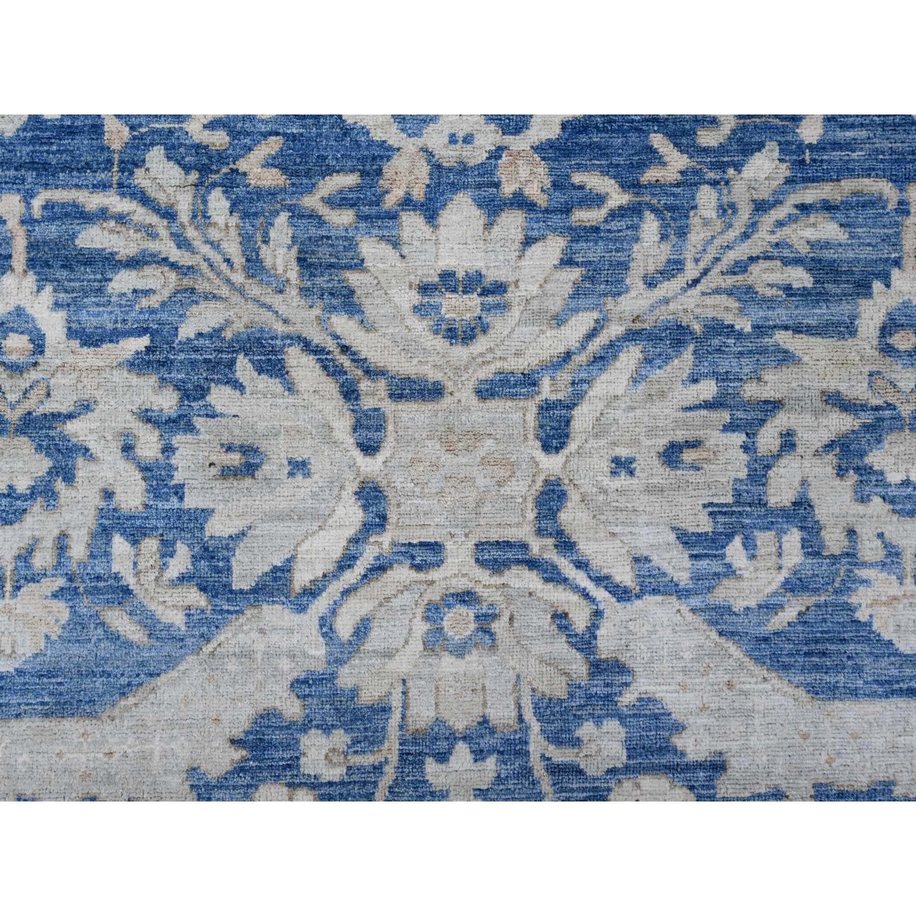 8'9"x11'7" Bayern Blue, Peshawar with Heriz All Over Design, Densely Woven, Hand Knotted, High Mountain Wool, Natural Dyes, Oriental Rug Sh20917