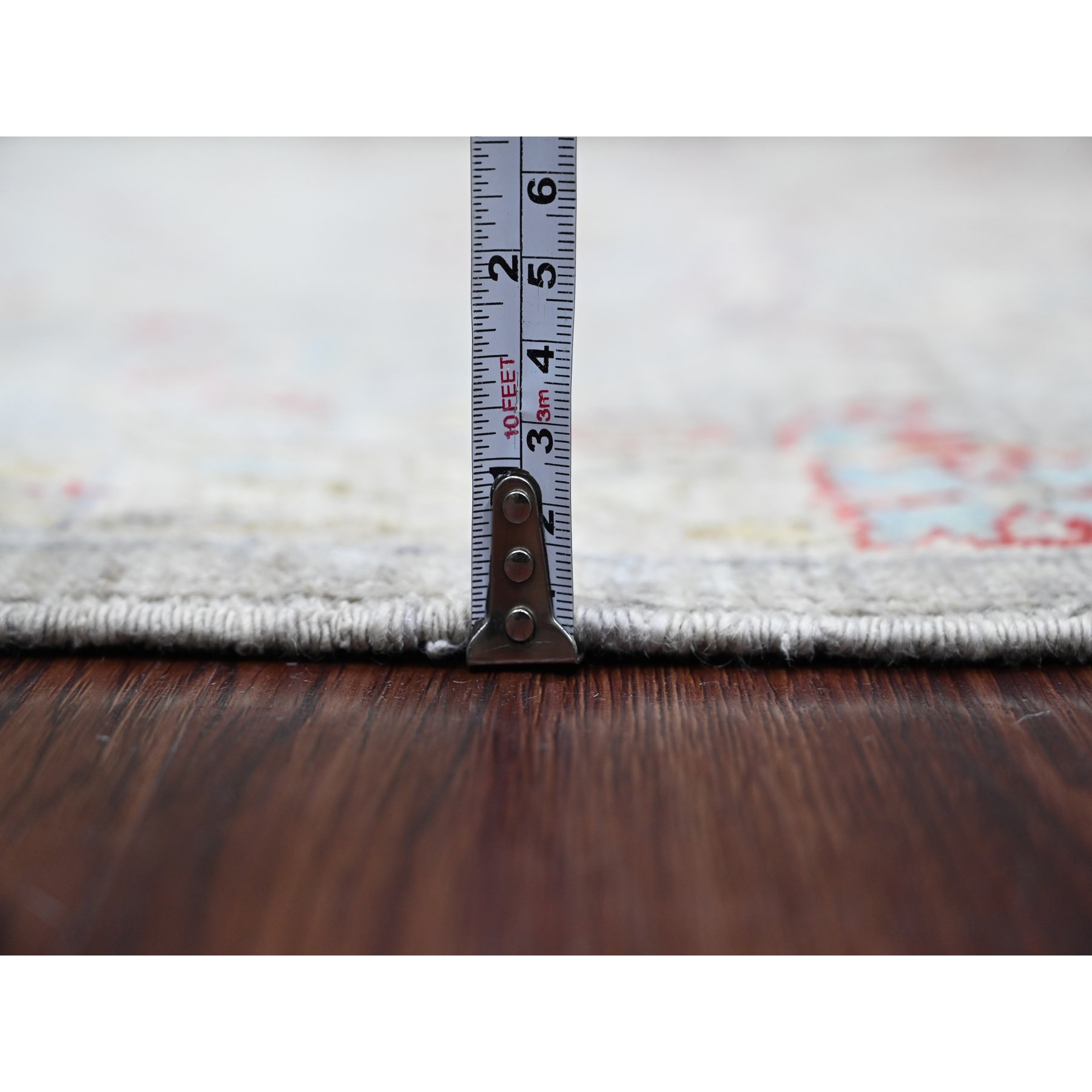 3'1"x15'10" Misty Gray, Peshawar with Bijar Garus Design, Hand Knotted, High Mountain Wool, Vegetable Dyes, Densely Woven, XL Runner, Oriental Rug Sh20921