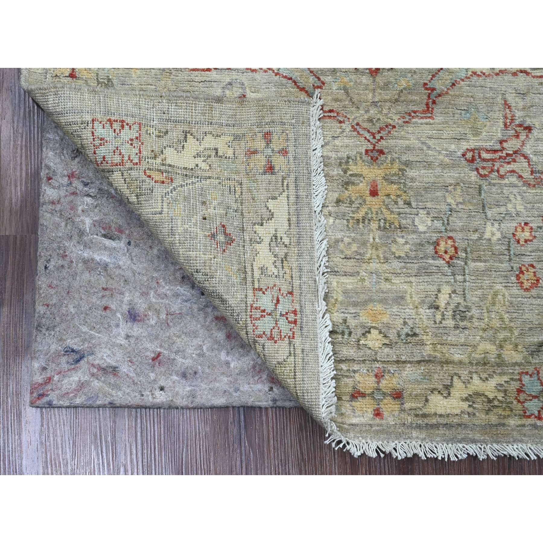 3'x5'1" Stone Gray, Peshawar with Bijar Garus Design, High Mountain Wool, Hand Knotted, Vegetable Dyes, Densely Woven, Oriental Rug Sh20923