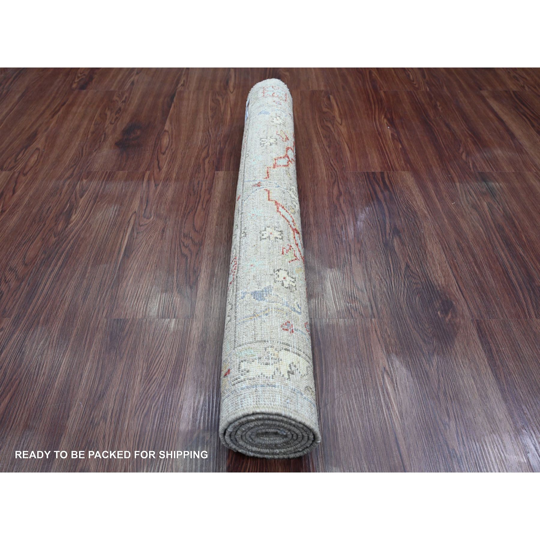 3'x5'1" Stone Gray, Peshawar with Bijar Garus Design, High Mountain Wool, Hand Knotted, Vegetable Dyes, Densely Woven, Oriental Rug Sh20923