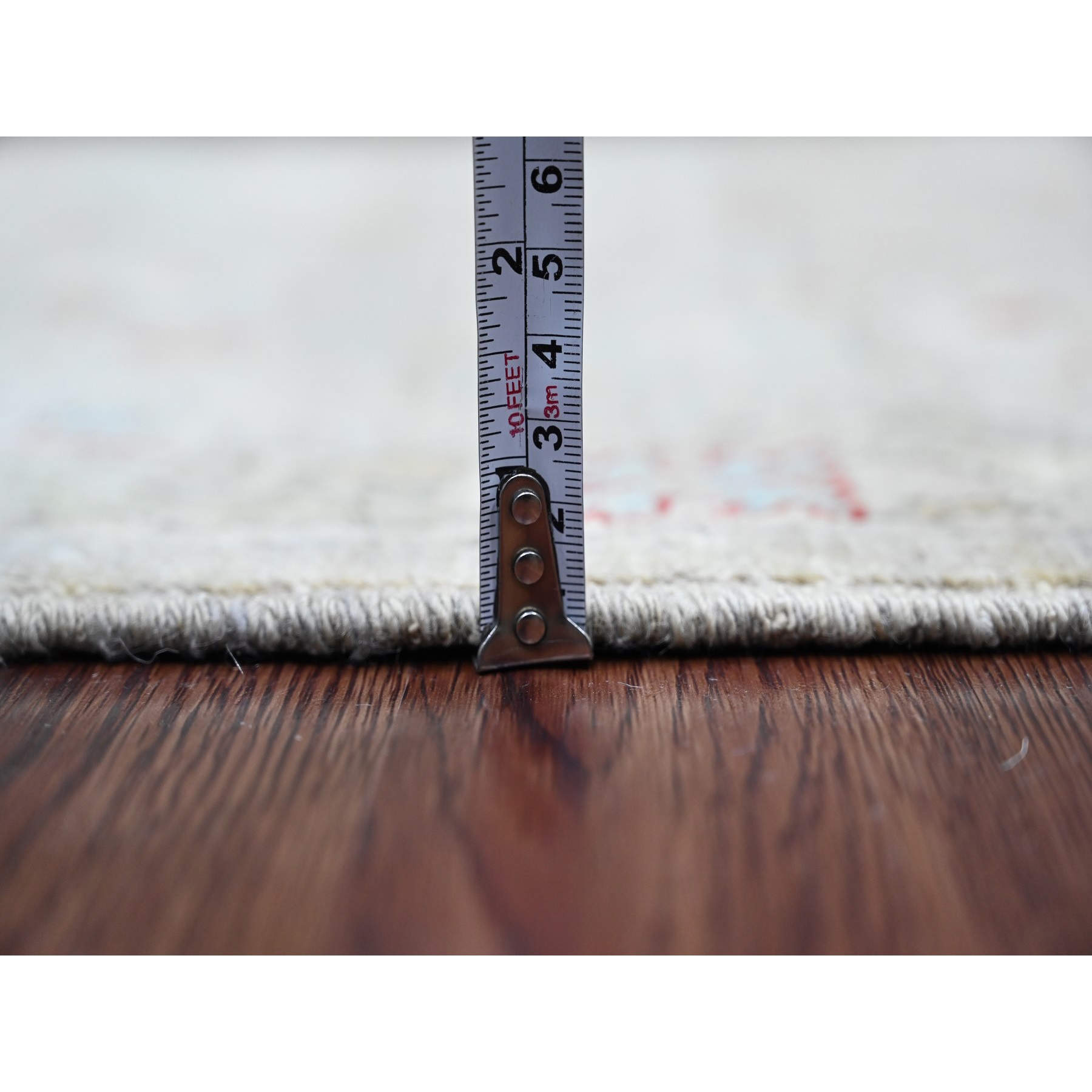 3'x5'1" Stone Gray, Peshawar with Bijar Garus Design, High Mountain Wool, Hand Knotted, Vegetable Dyes, Densely Woven, Oriental Rug Sh20923