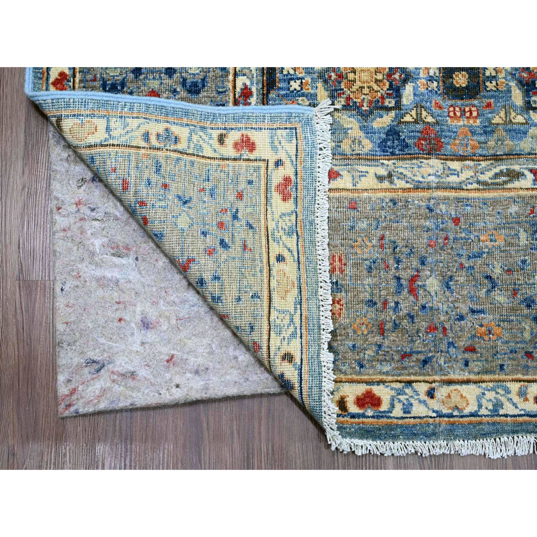 8'x9'8" Carolina Blue, 14th Century Mamluk Dynasty Pattern with Star Medallion Design, Hand Knotted, High Mountain Wool, Veggie Dyes, Oriental Rug Sh20928