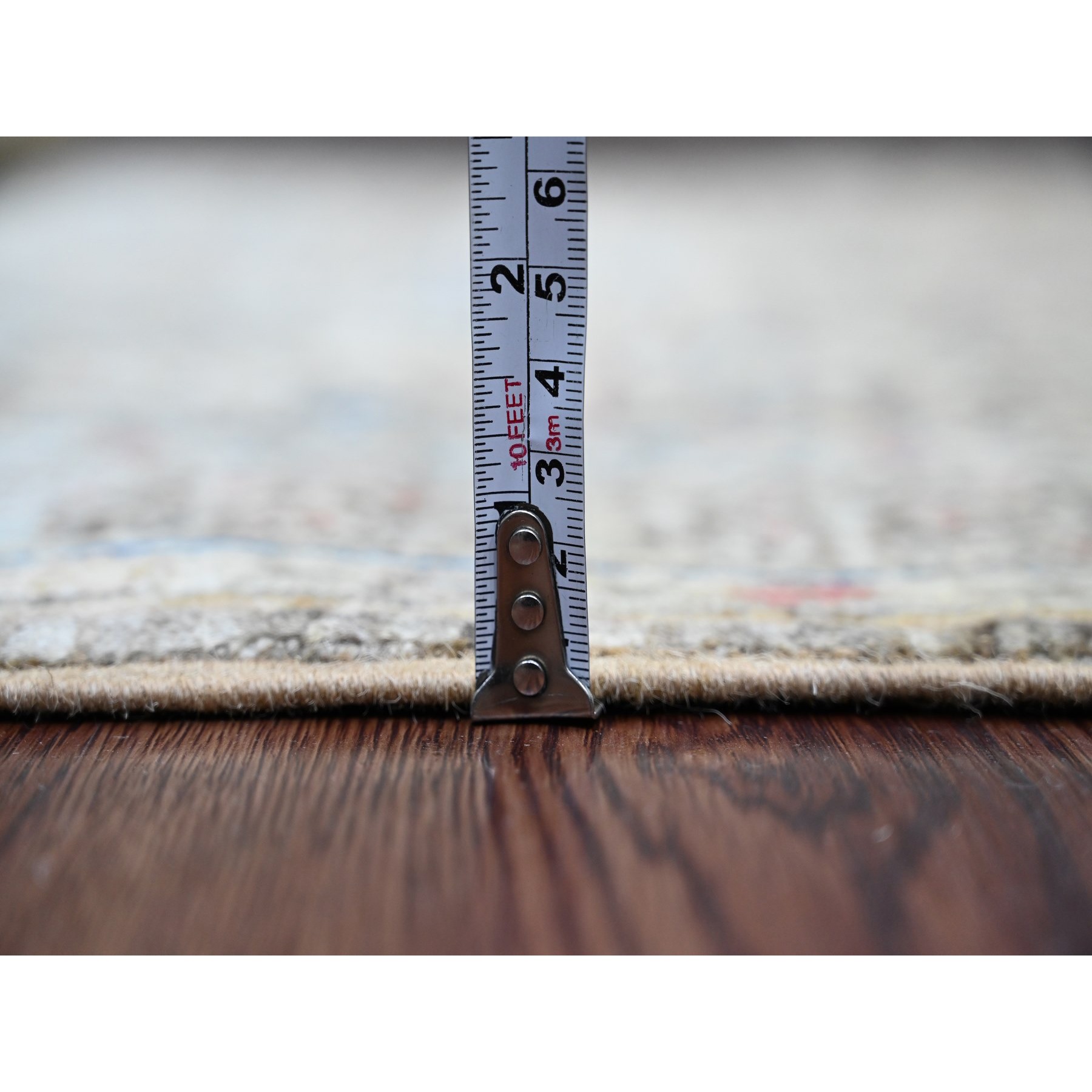 3'9"x6'7" Cedar Brown, Hand Knotted, 14th Century Mamluk Dynasty Pattern with Star Medallion Design, High Mountain Wool, Veggie Dyes, Oriental Rug Sh20929