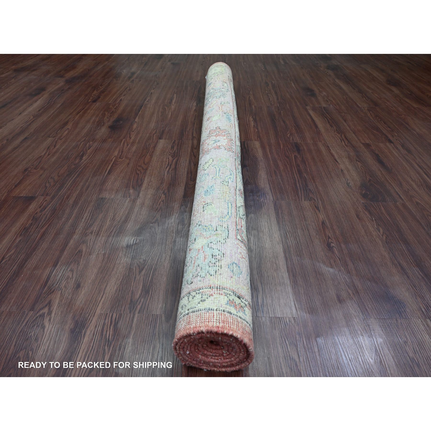 6'x8'9" Crimson Red, Afghan Angora Oushak with Floral Pattern, Hand Knotted, Vegetable Dyes, 100% Wool, Oriental Rug Sh20934