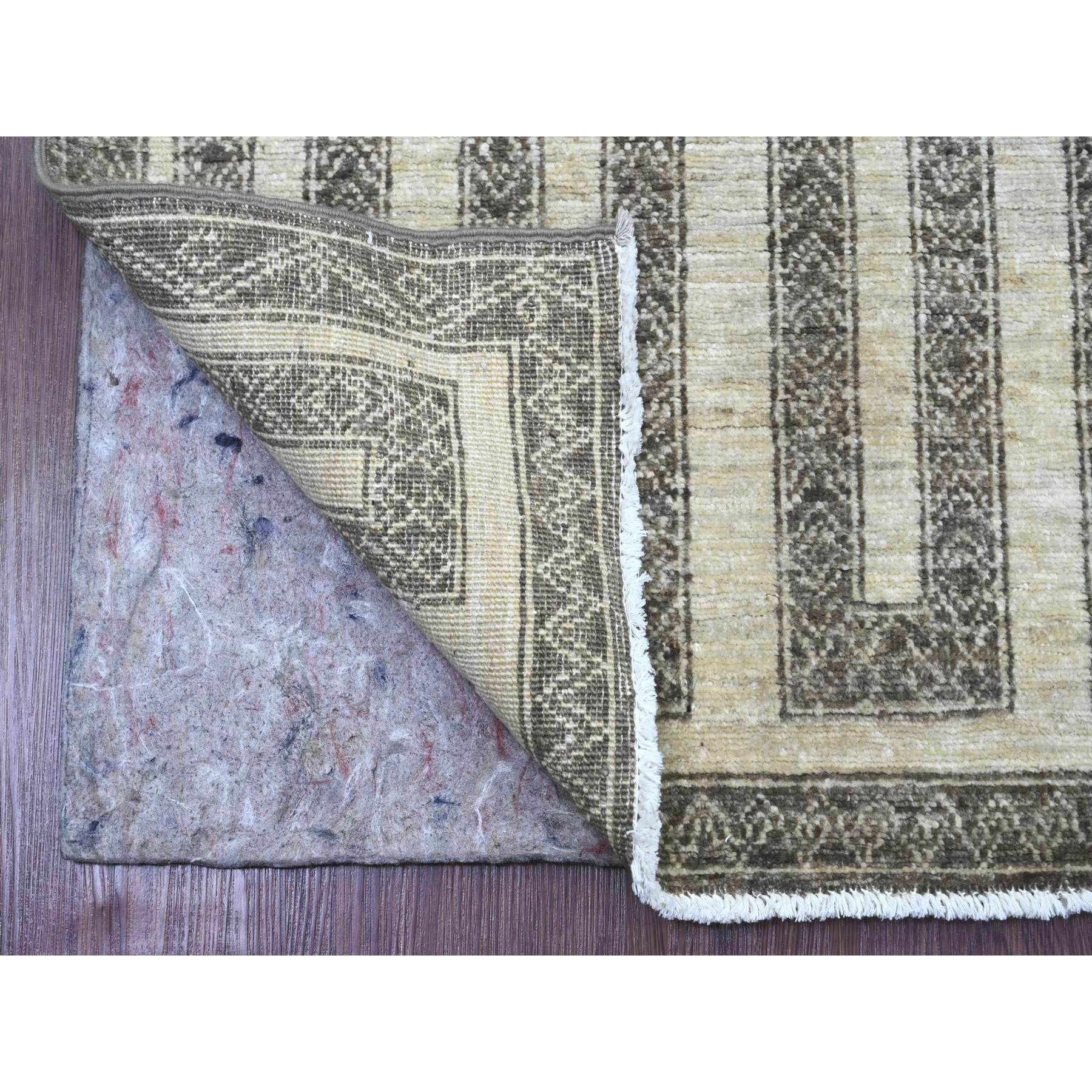 2'7"x9'5" Cedar Brown, Moroccan Berber Influence with Maze Design, Geometric Pattern, Denser Weave, High Mountain Wool, Hand Knotted, Runner, Oriental Rug Sh20940