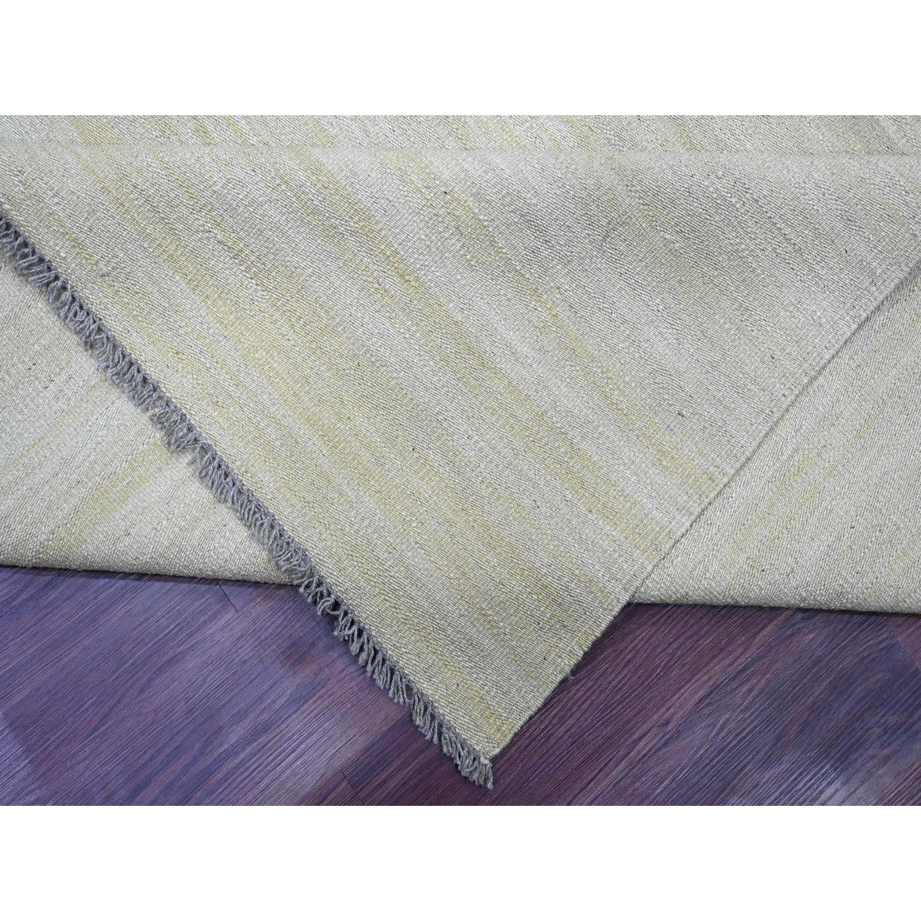 8'9"x12'4" Beige, Flat Weave, Solid Design, Hand Woven, Afghan Kilim, Hand Spun Wool, Vegetable Dyes, Oriental Rug Sh20947