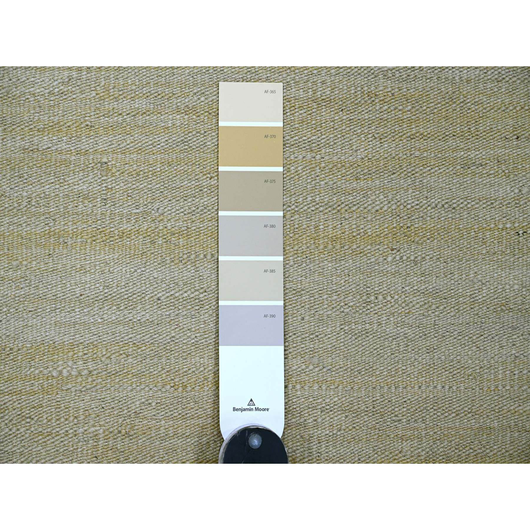 8'9"x12'4" Beige, Flat Weave, Solid Design, Hand Woven, Afghan Kilim, Hand Spun Wool, Vegetable Dyes, Oriental Rug Sh20947