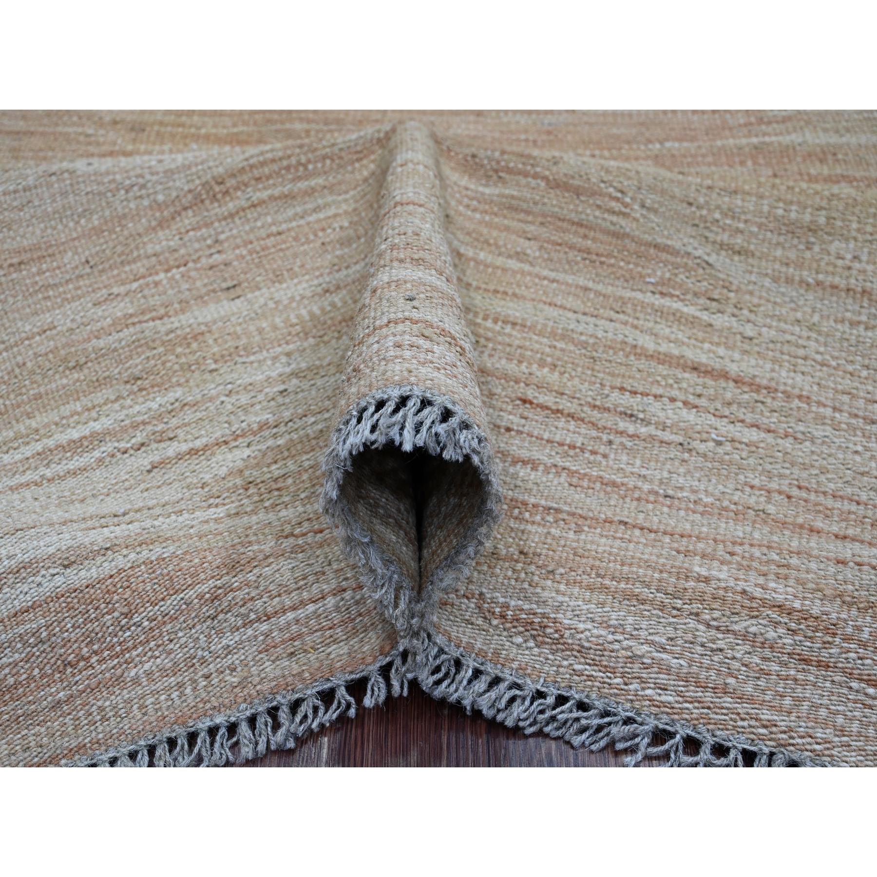 9'1"x12'2" Tumbleweed Brown, Flat Weave, Solid Design, Hand Woven, Afghan Kilim, Hand Spun Wool, Vegetable Dyes, Oriental Rug Sh20952