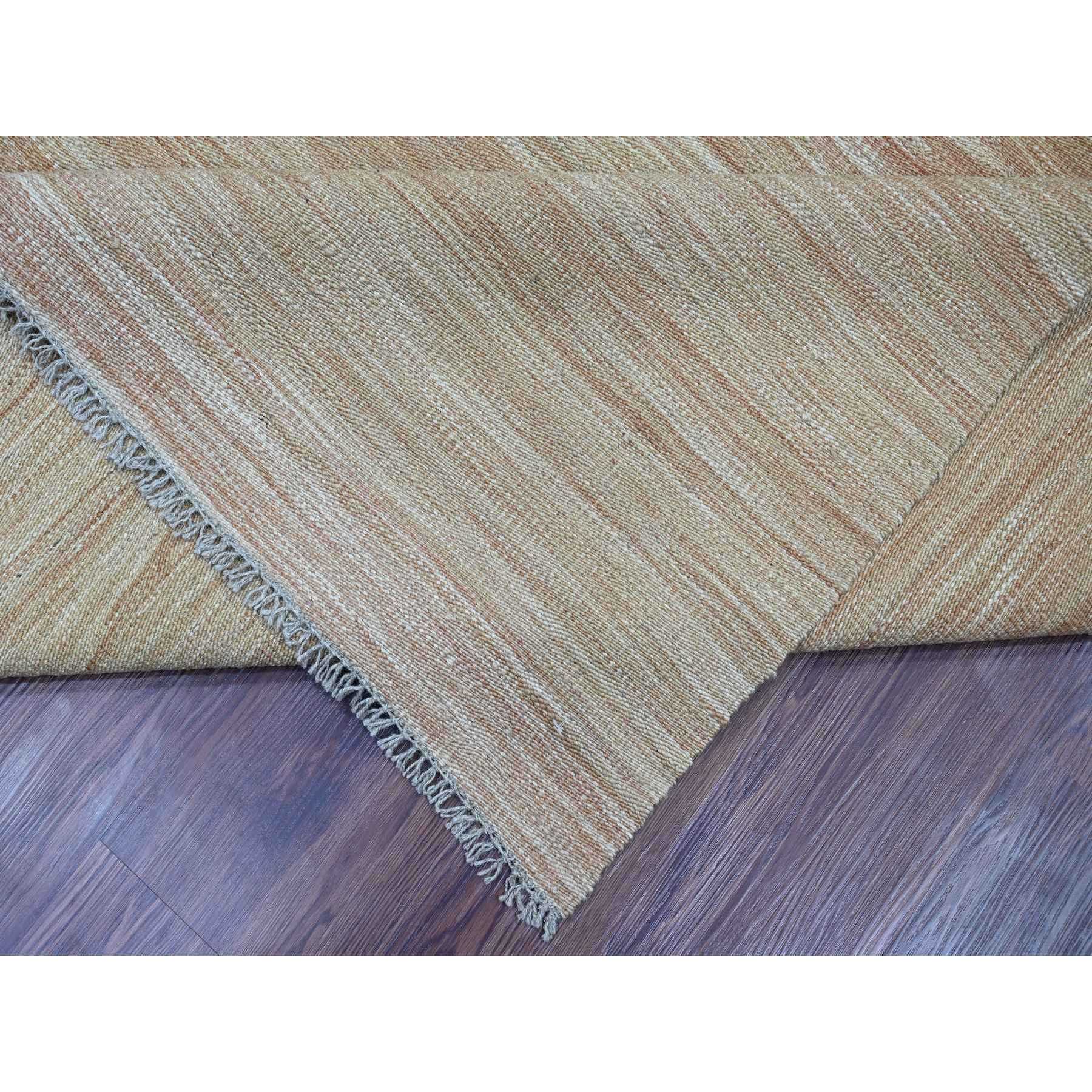 9'1"x12'2" Tumbleweed Brown, Flat Weave, Solid Design, Hand Woven, Afghan Kilim, Hand Spun Wool, Vegetable Dyes, Oriental Rug Sh20952