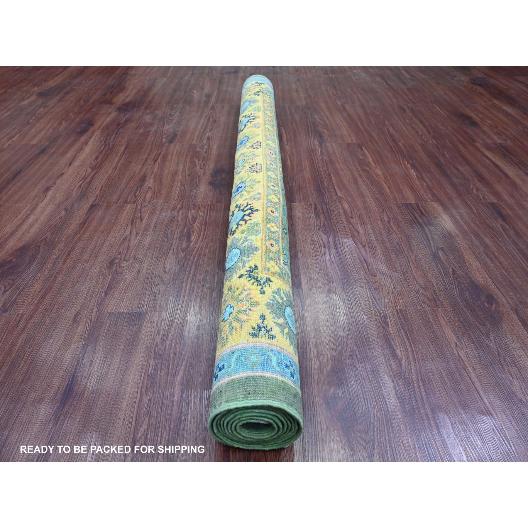 5'4"x7'6" Hunter Green, Colorful Fusion Kazak with Caucasian Design, Pure Wool, Hand Knotted, Oriental Rug Sh20976