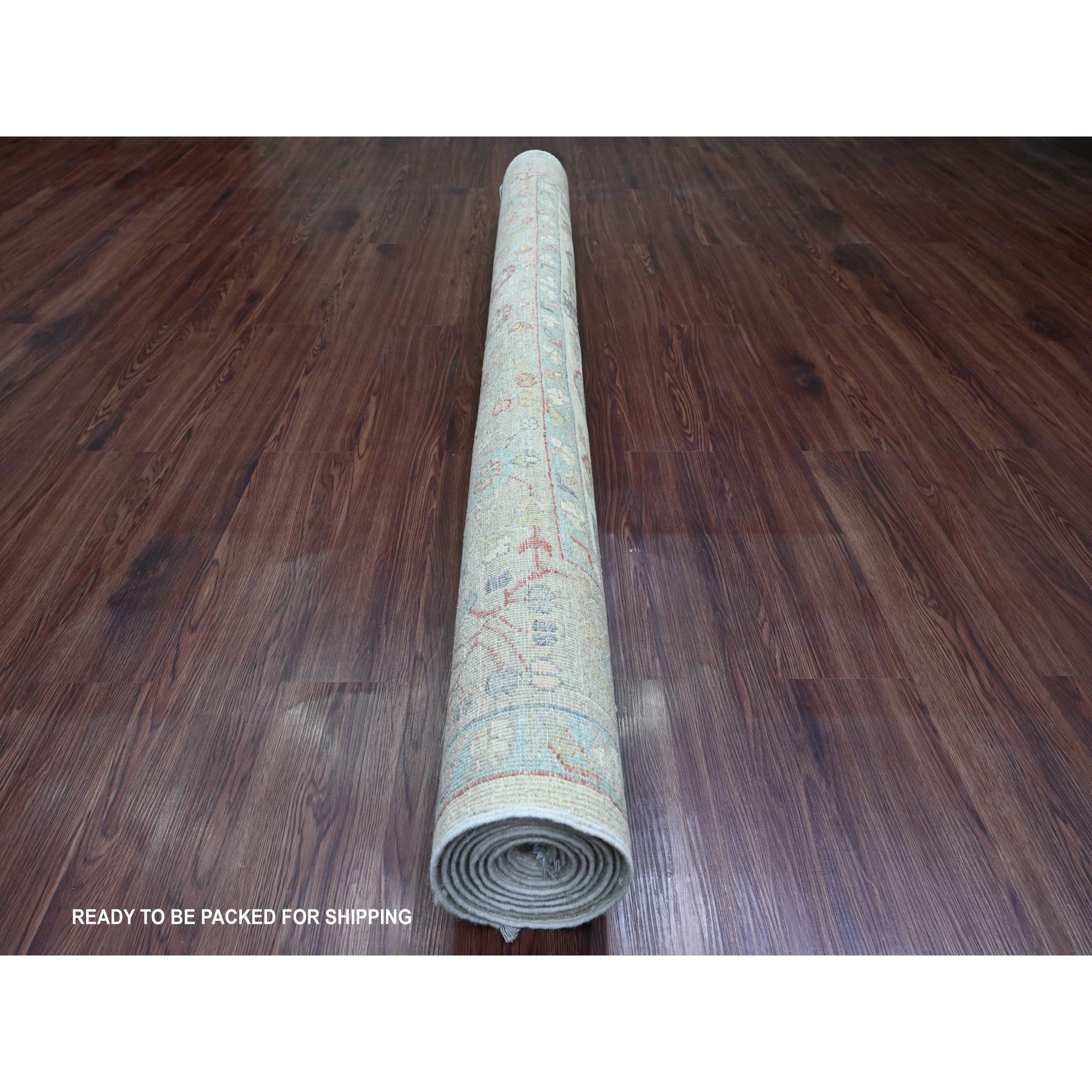 6'x9'7" Chiffon White, Afghan Peshawar with Karajeh Design, Geometric Medallions, Aryana Collection, Hand Knotted, High Mountain Wool, Oriental Rug Sh20987