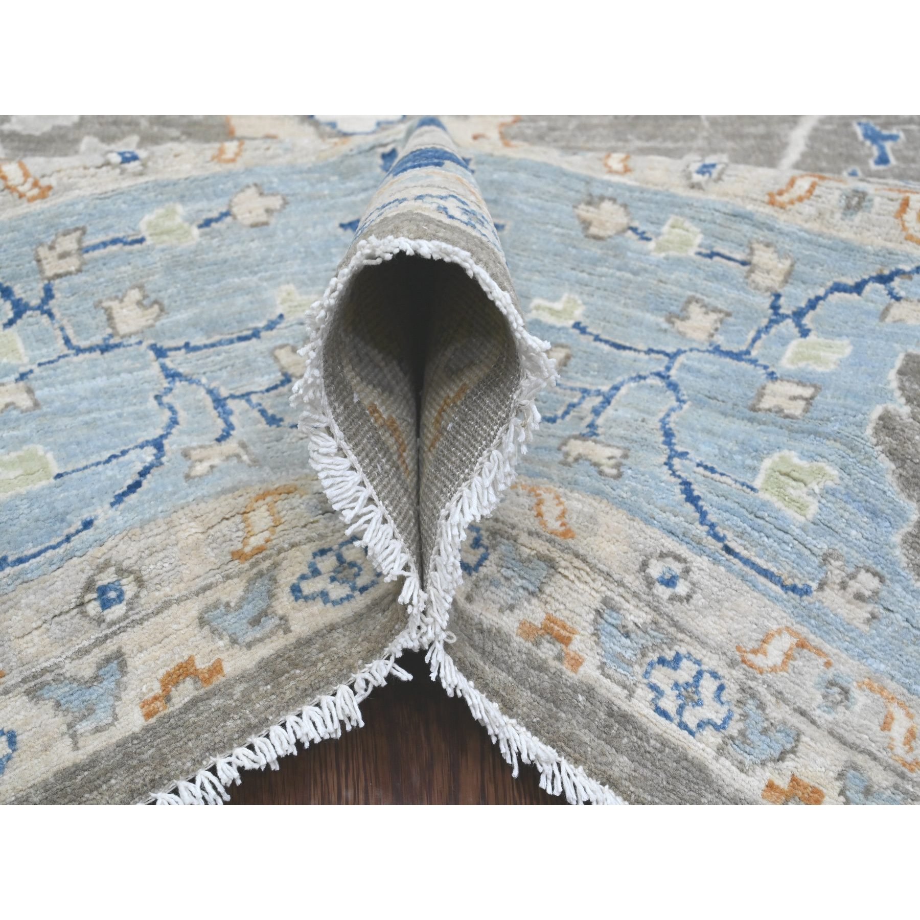 8'x10' Cedar Brown, Peshawar with Ziegler Mahal Design, High Mountain Wool, Vegetable Dyes, Denser Weave, Hand Knotted, Oriental Rug Sh20992
