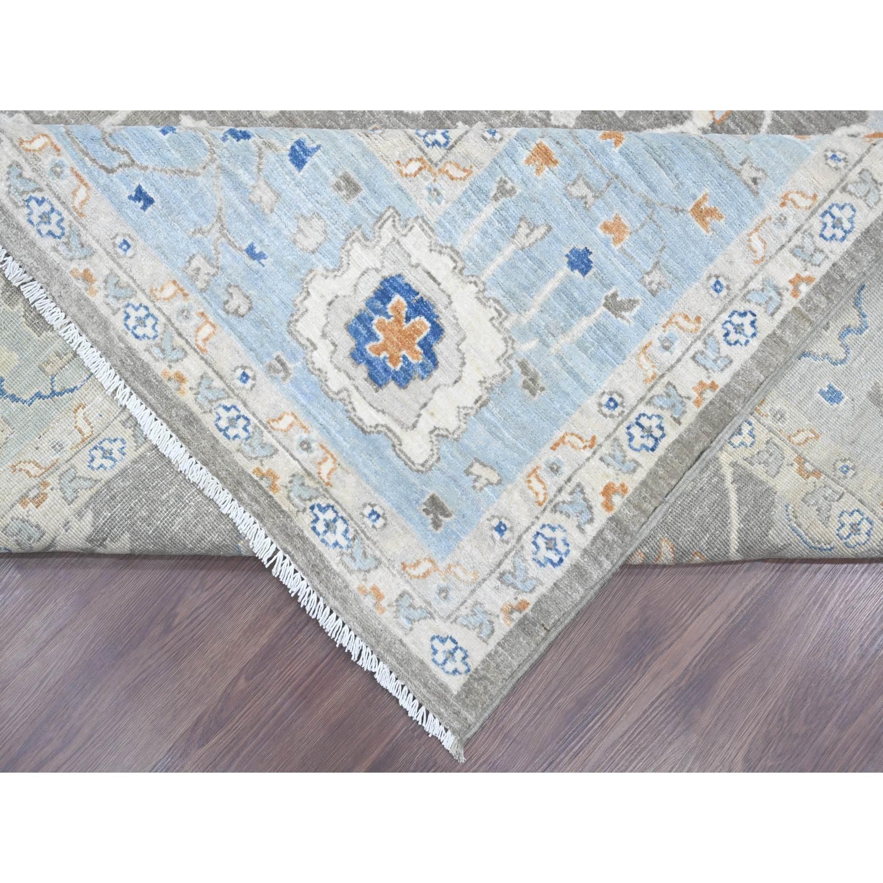 8'x10' Cedar Brown, Peshawar with Ziegler Mahal Design, High Mountain Wool, Vegetable Dyes, Denser Weave, Hand Knotted, Oriental Rug Sh20992