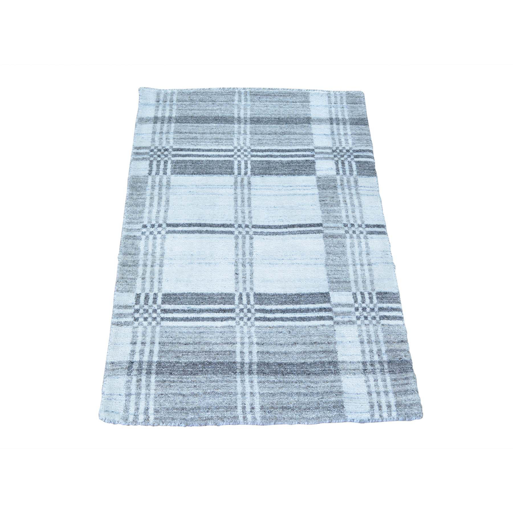 2- x 3- 100% Wool Hand Loomed Modern Geometric Design Oriental Rug 