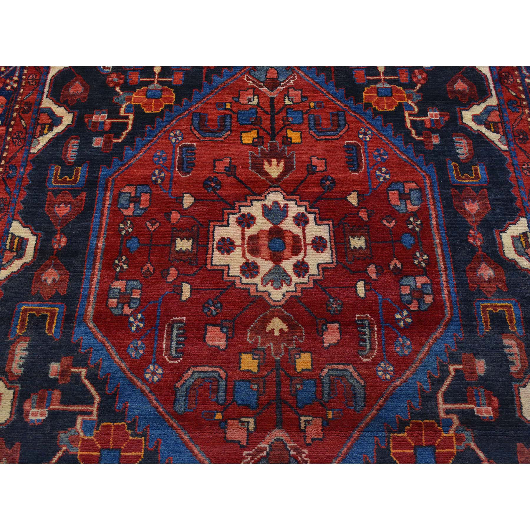 5.5- x 9- Pure Wool Persian Nahavand Handmade Full Pile Oriental Rug 