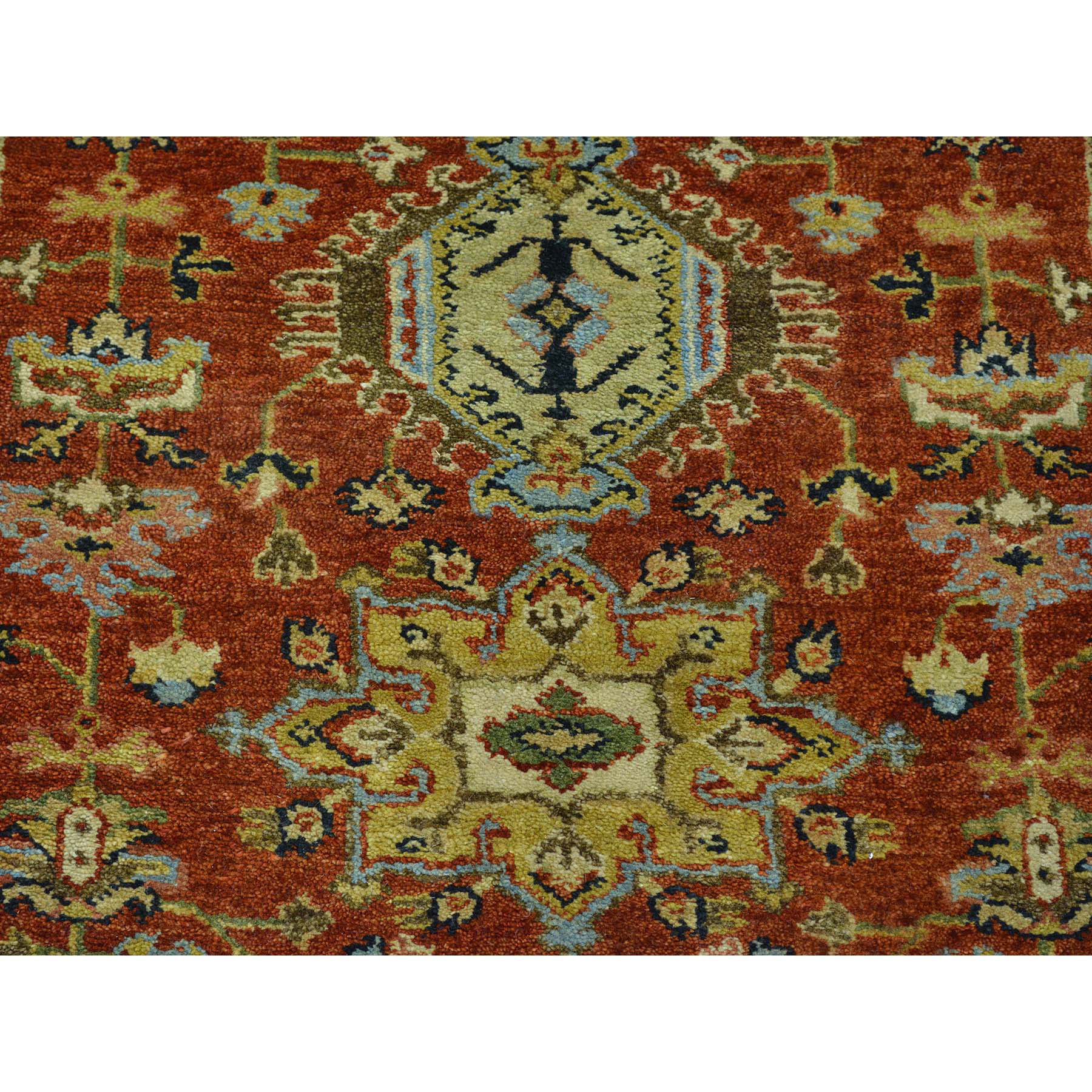 2-7 x19-10 - XL Runner Pure Wool Hand Knotted Rust Red Karajeh Oriental Rug 
