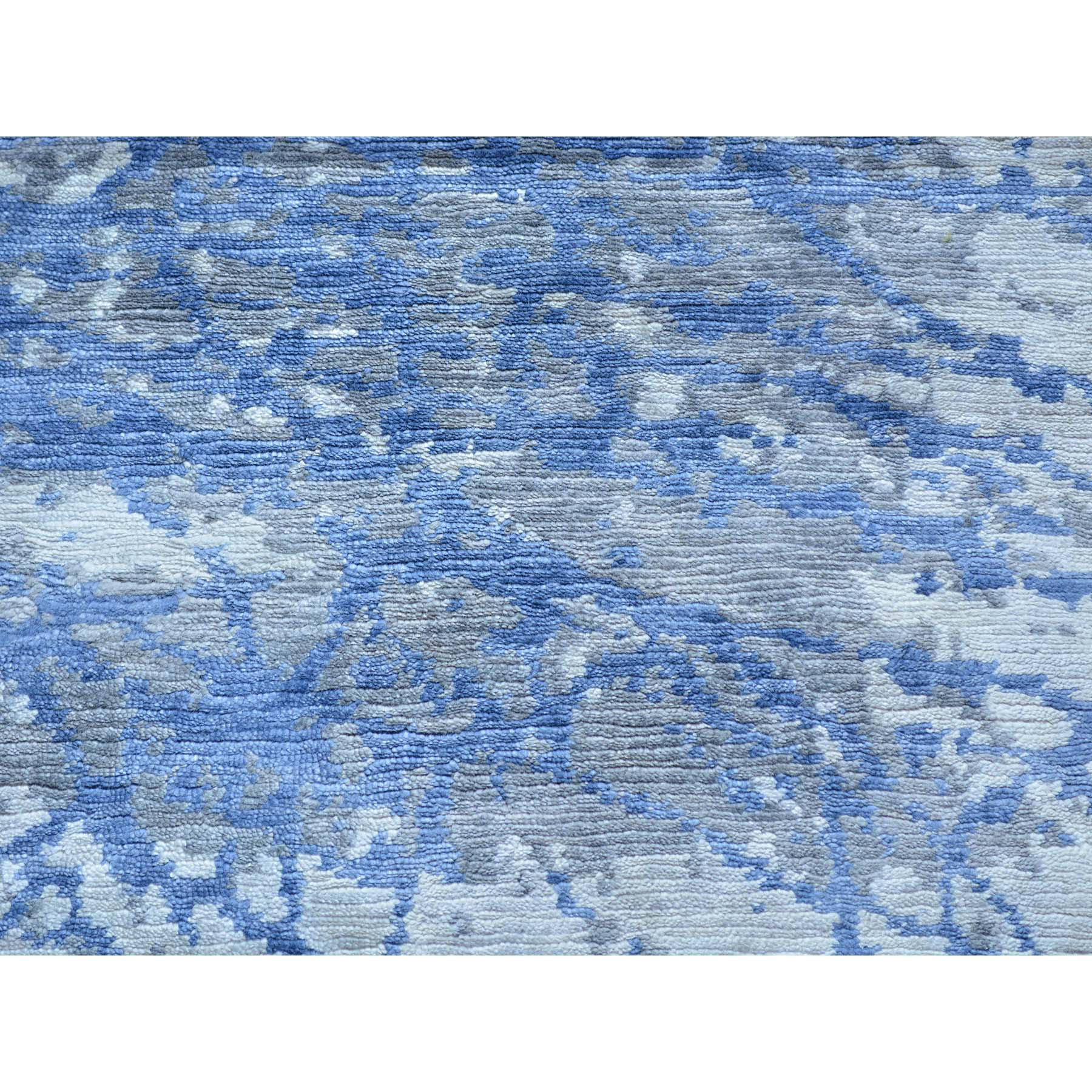 2- x 3- Abstract Design Modern Hand Knotted Art Silk Oriental Rug 