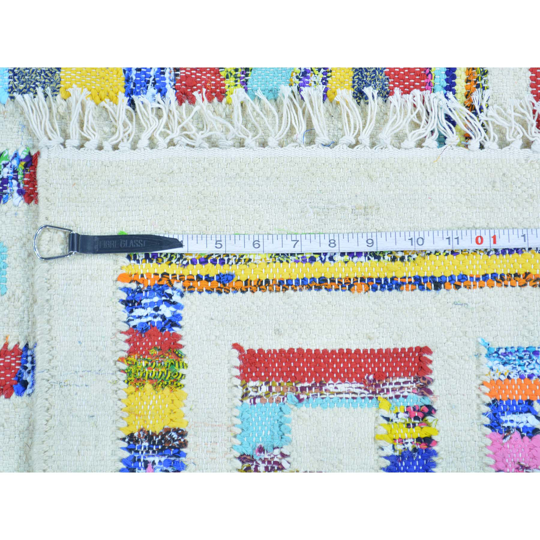 5-x7- Flat Weave Cotton And Sari Silk Hand Woven Kilim Oriental Rug 