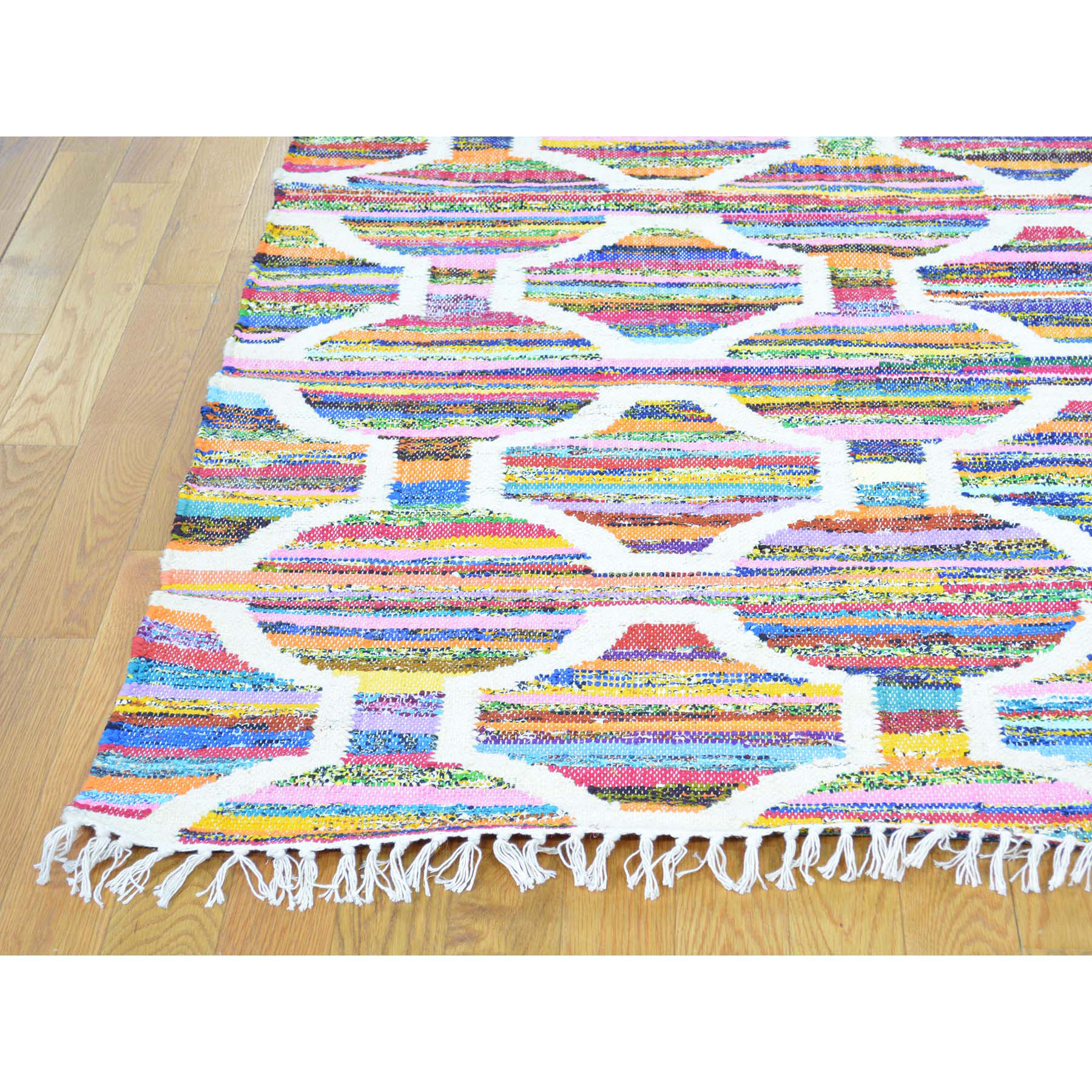 10-x13-10  Flat Weave Kilim Geometric Design Hand Woven Oriental Rug 