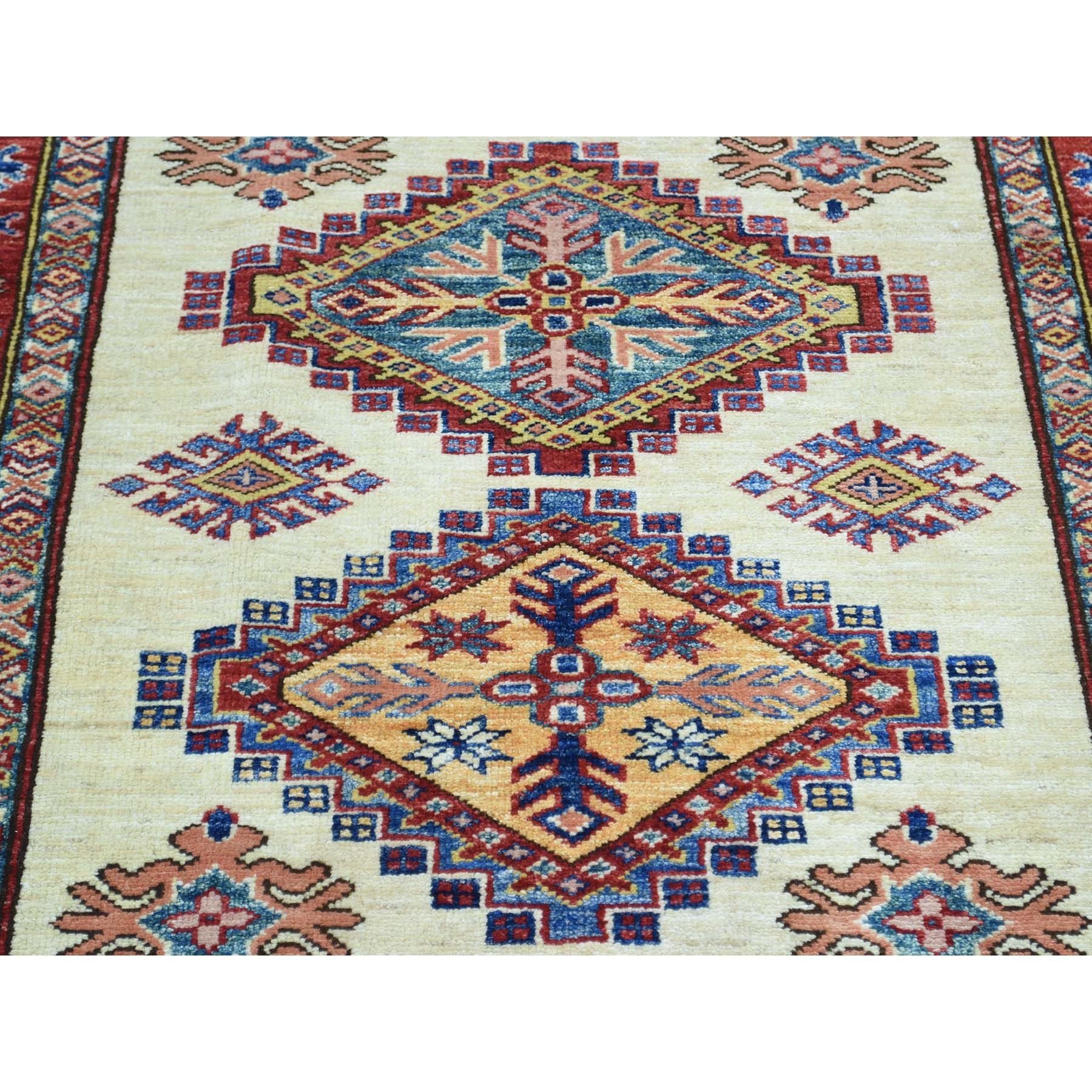 3-3 x5- Hand-Knotted Pure Wool Super Kazak Tribal Design Oriental Rug 