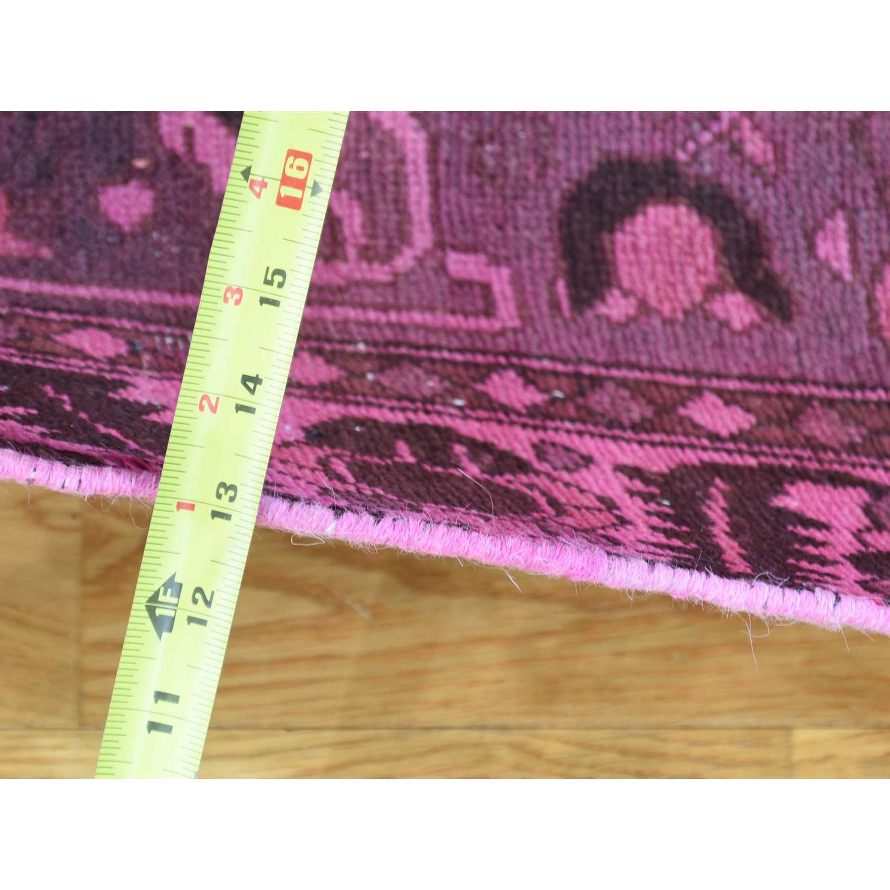 5-x9-6  Handmade Wide Runner Overdyed Persian Bakhtiar Vintage Rug 