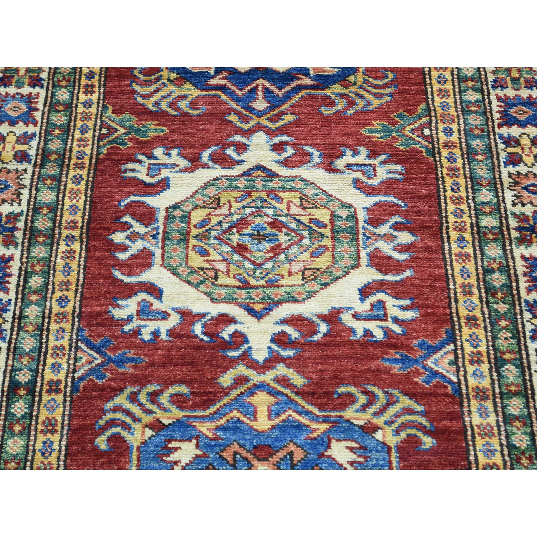 2-7 x19- Hand-Knotted Tribal Design Super Kazak XL Runner Oriental Rug 