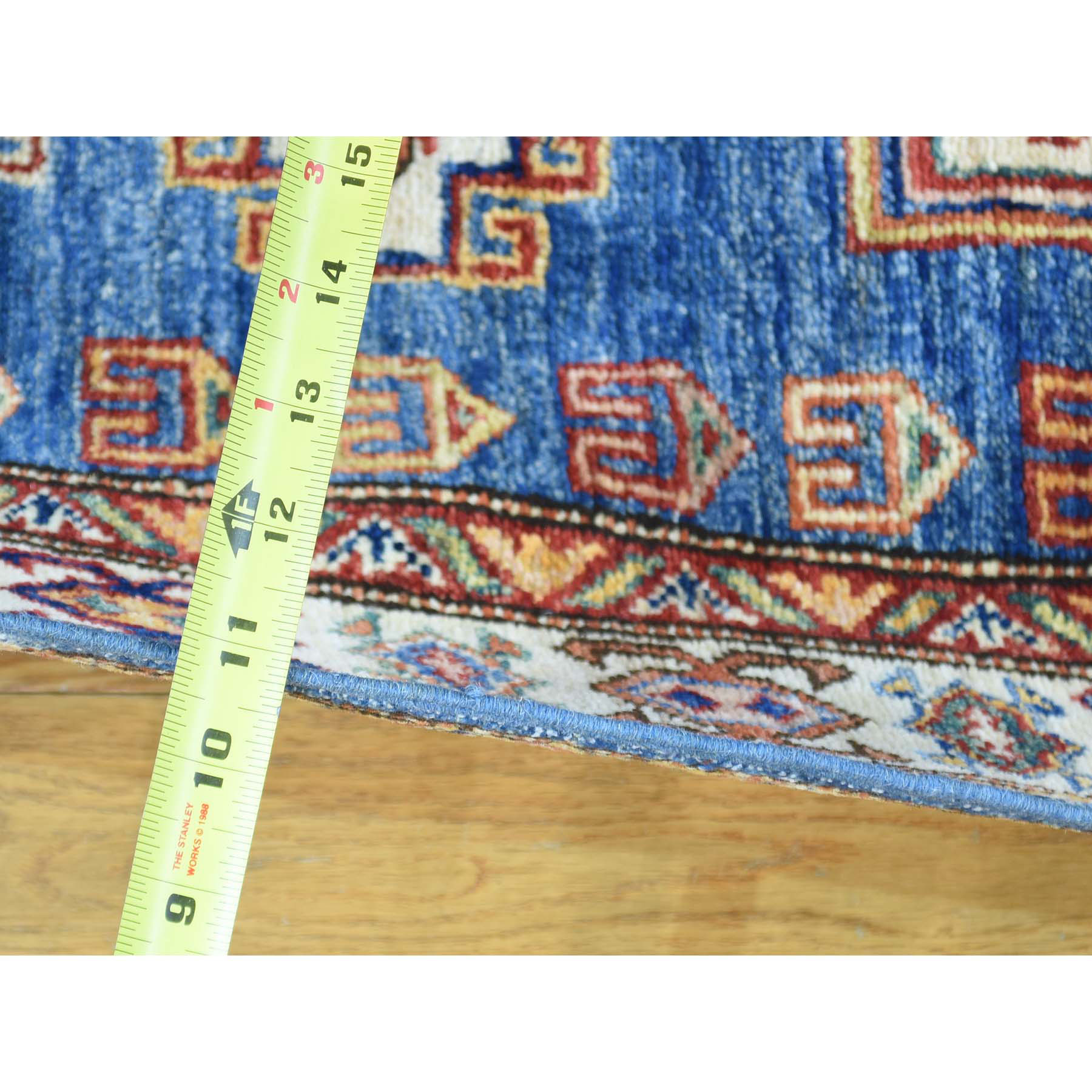 2-7 x4-5  Hand-Knotted Denim Blue Super Kazak Tribal Design Oriental Rug 