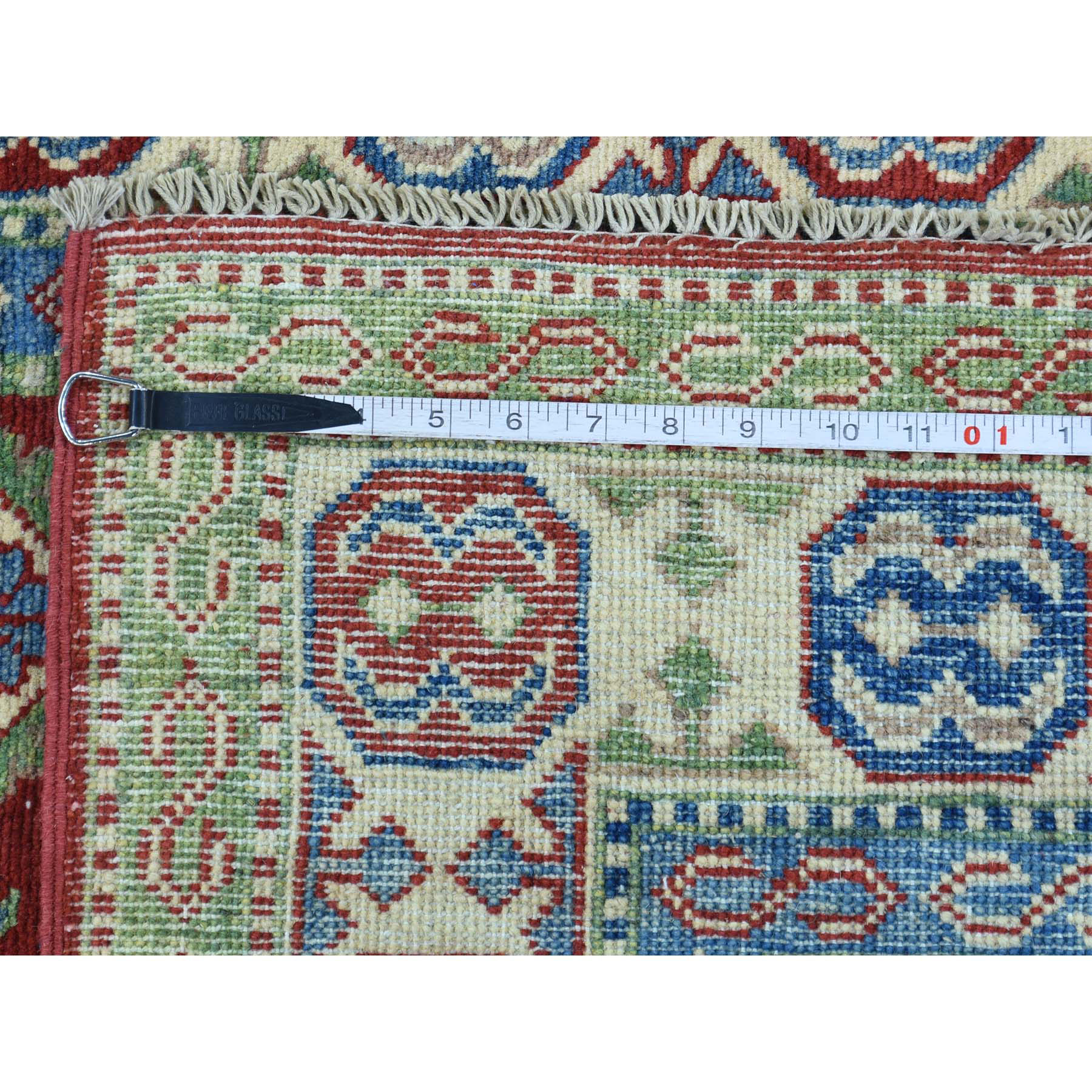 4-x6- Hand-Knotted Kazak Tribal and Geometric Design Oriental Rug 