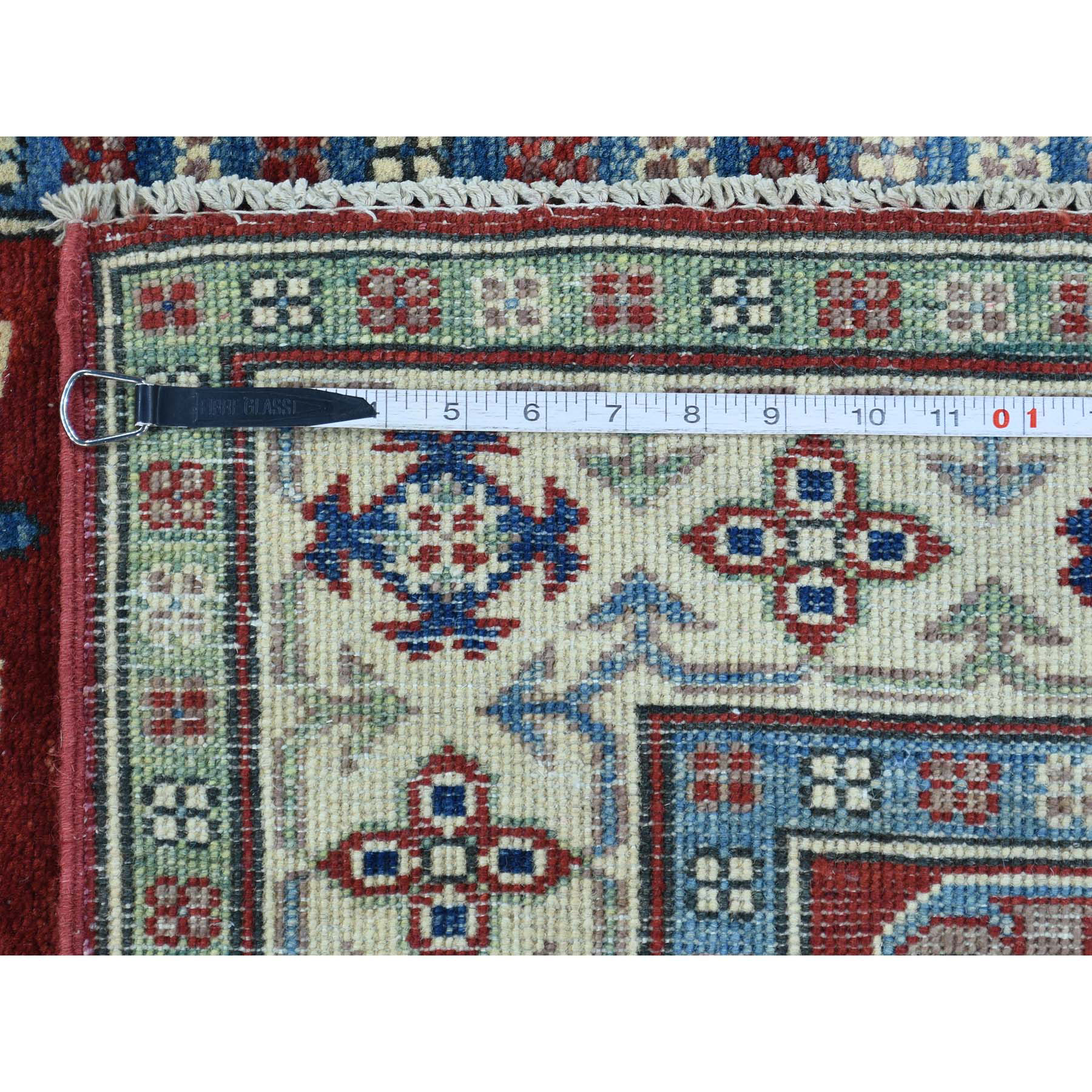 4-1 x5-9  Pure Wool Hand-Knotted Tribal Design Kazak Oriental Rug 